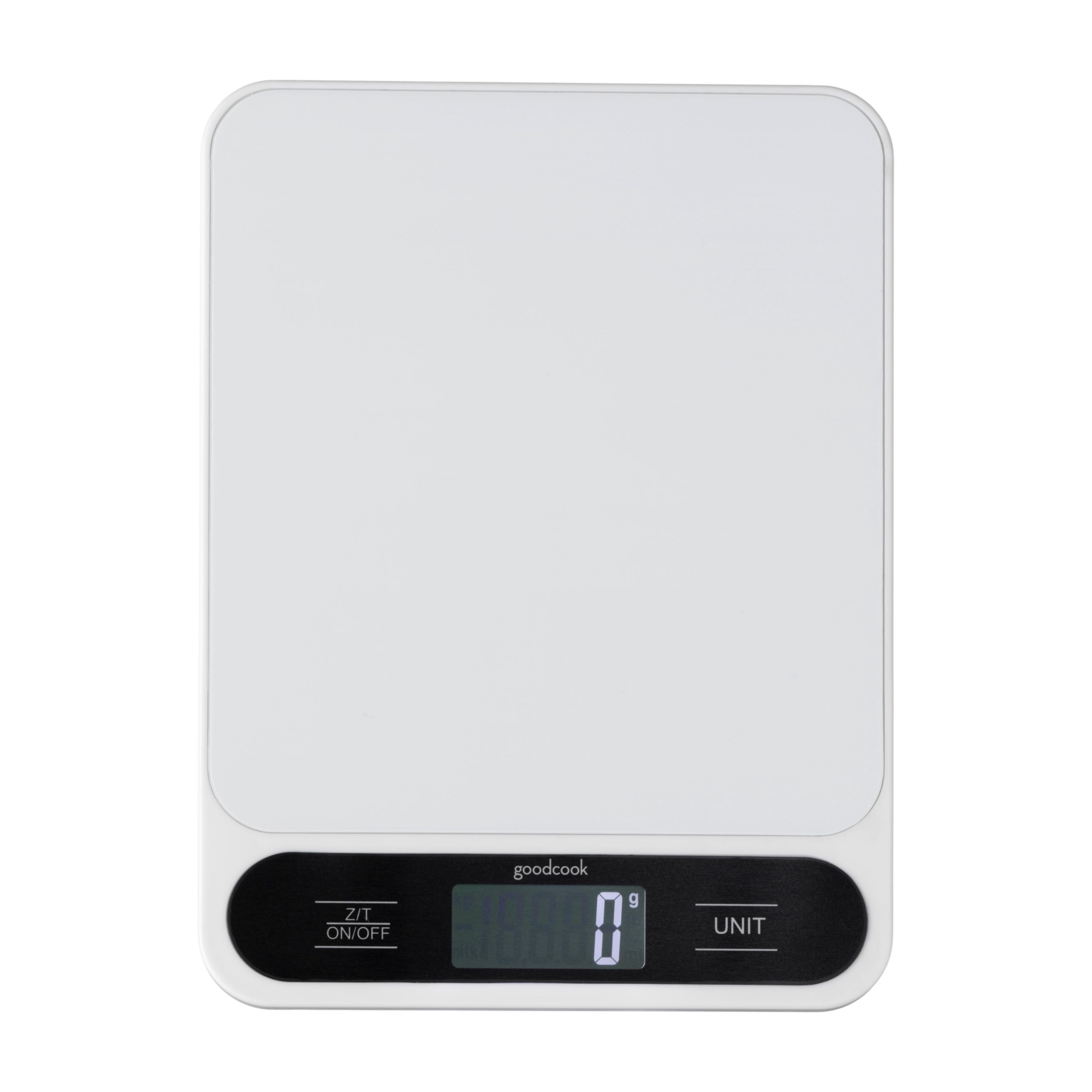 GoodCook White Digital Kitchen Scale with LCD Display