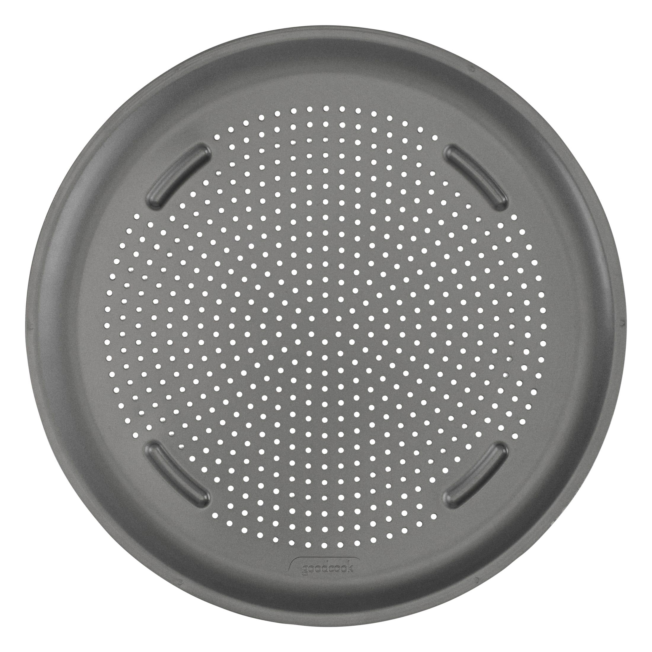 GoodCook 15.75" Black Nonstick Perforated Pizza Pan