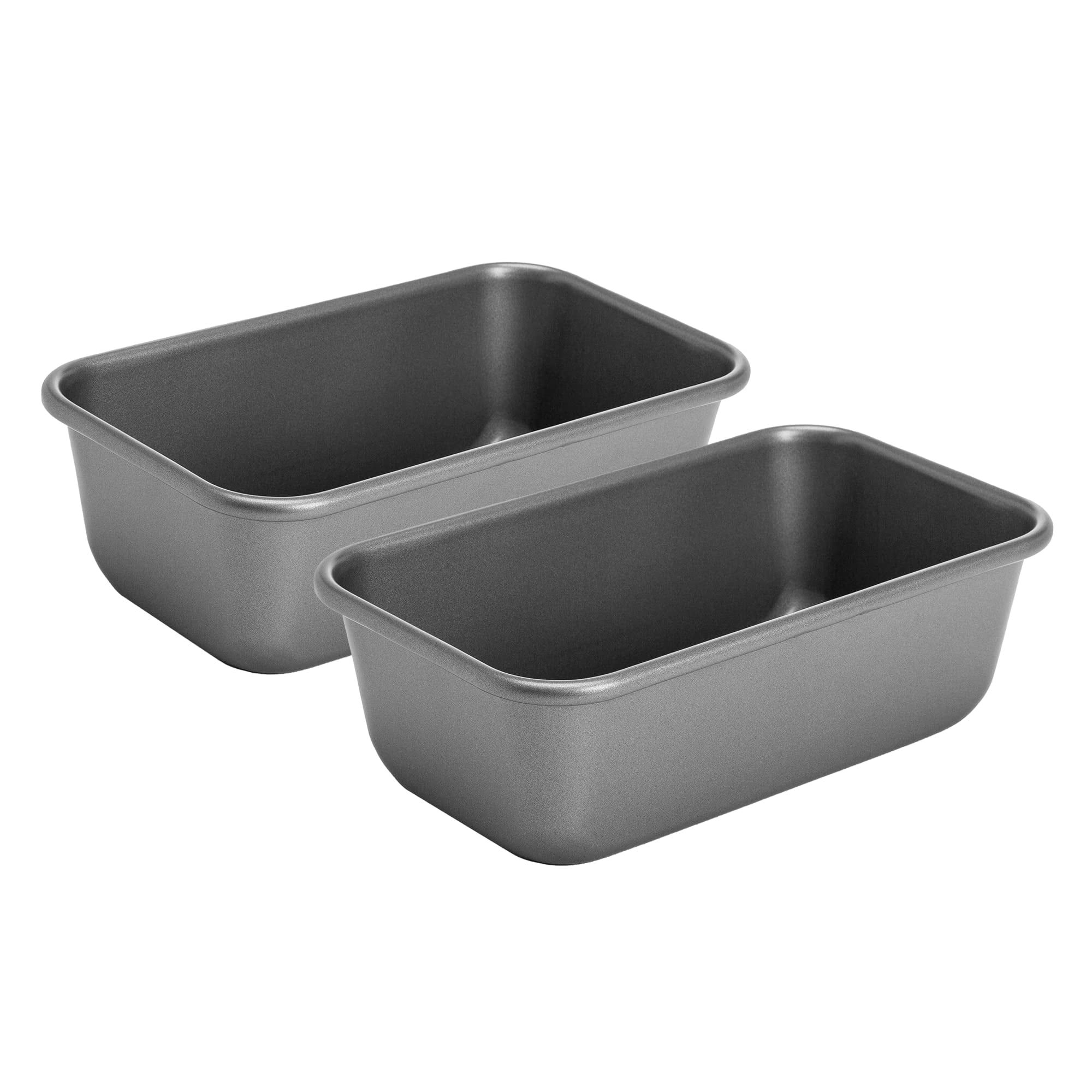 Gray Nonstick Carbon Steel Rectangular Loaf Pan Set