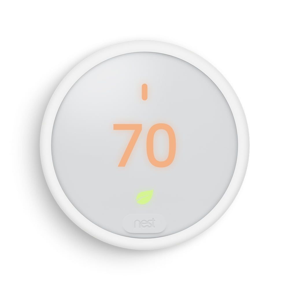 White Programmable Smart Thermostat with LCD Display