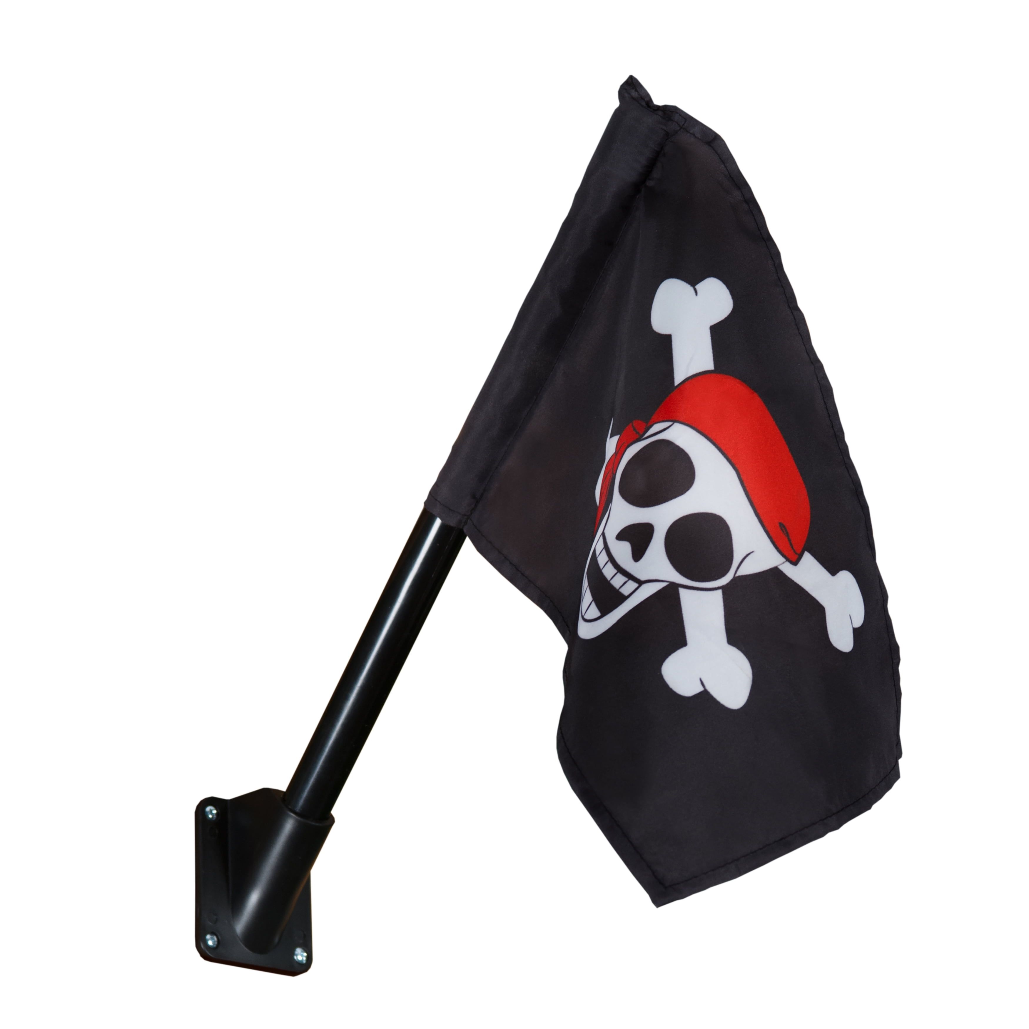 Black Pirate Flag Kit with Skull and Crossbones Graphic