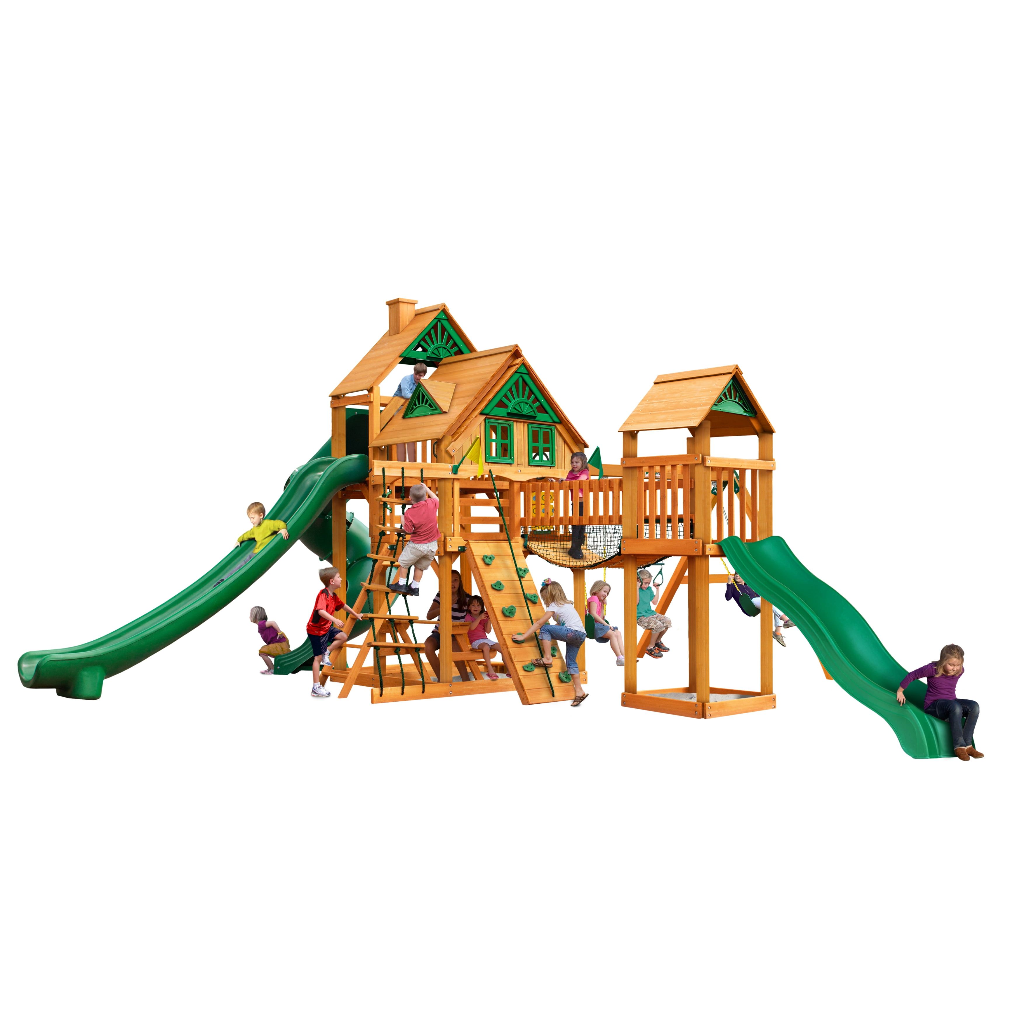 Gorilla Playsets Cedar Wood Treasure Trove II Swing Set