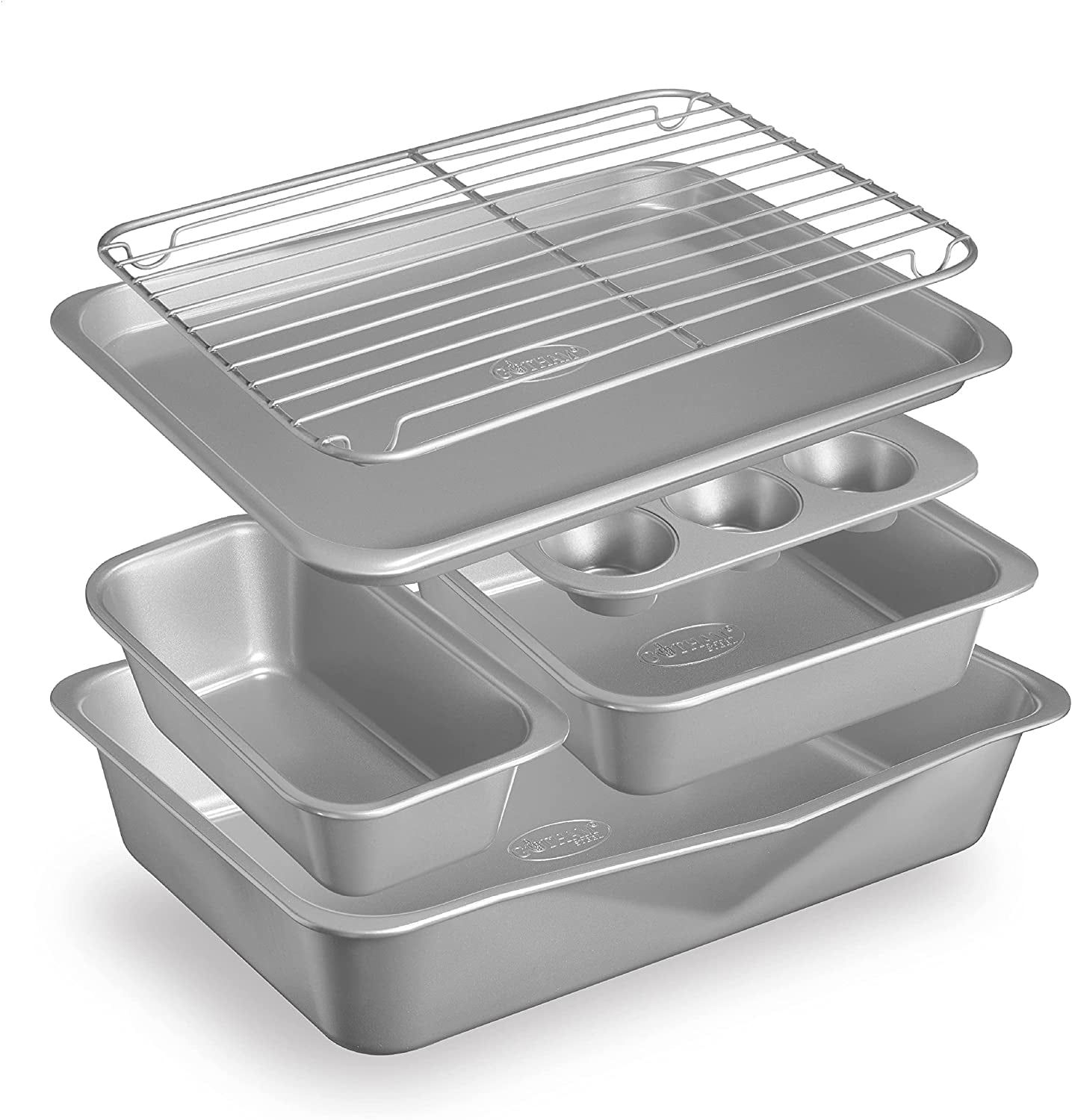 Silver Nonstick Carbon Steel 6-Piece Bakeware Set