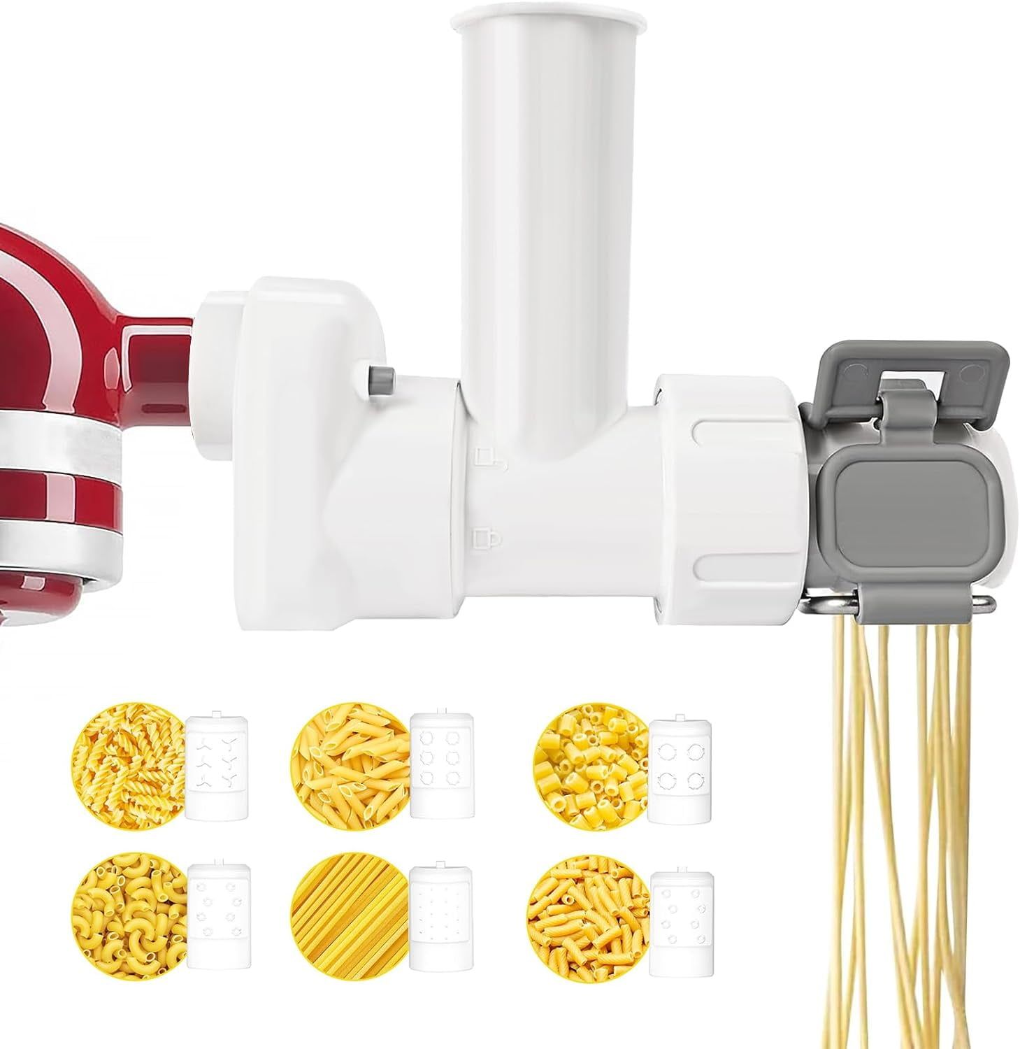 White 6-in-1 Pasta Attachment for KitchenAid Mixer