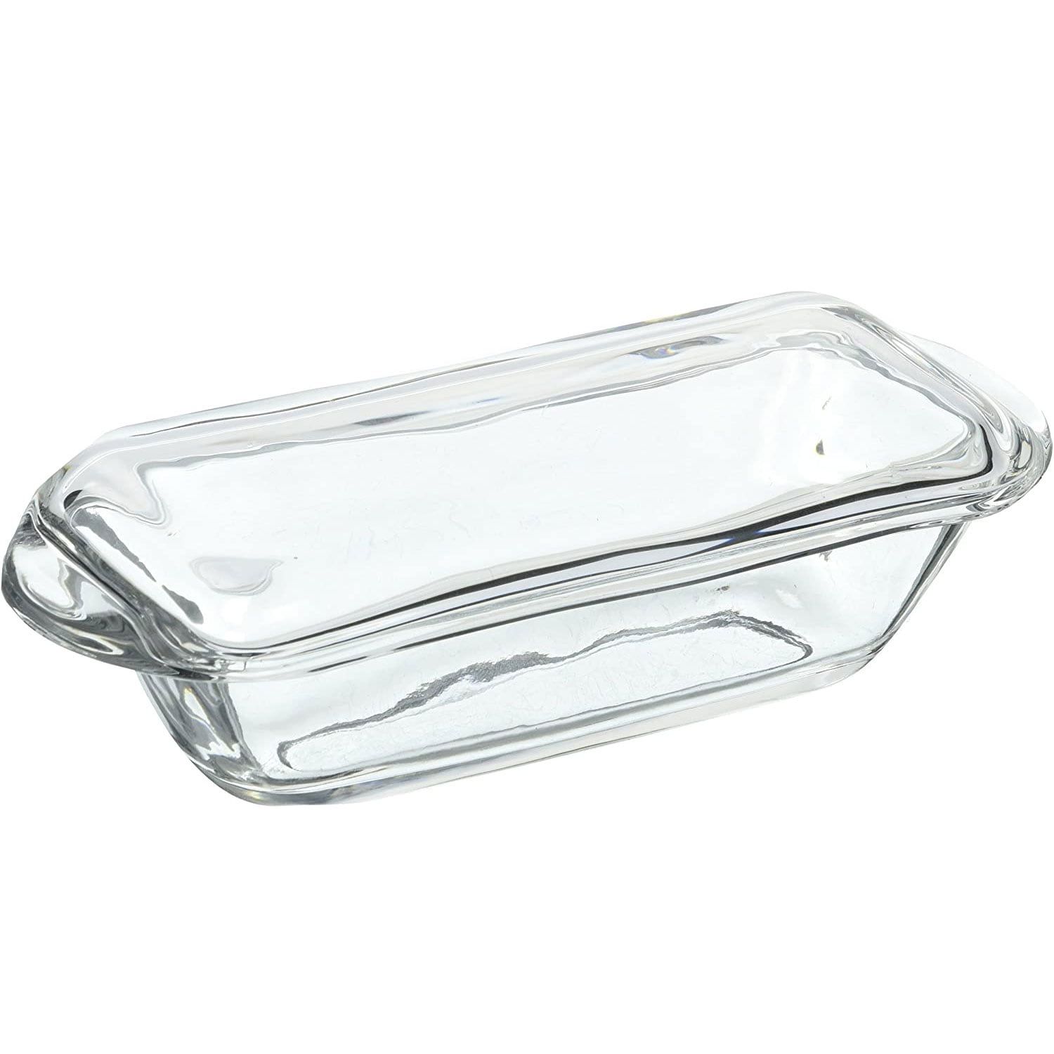 Clear Glass Rectangular Butter Dish with Lid