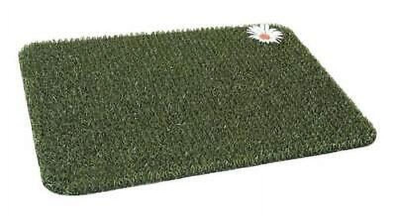 Green Daisy 24"x18" AstroTurf Outdoor Door Mat with Nonslip Back