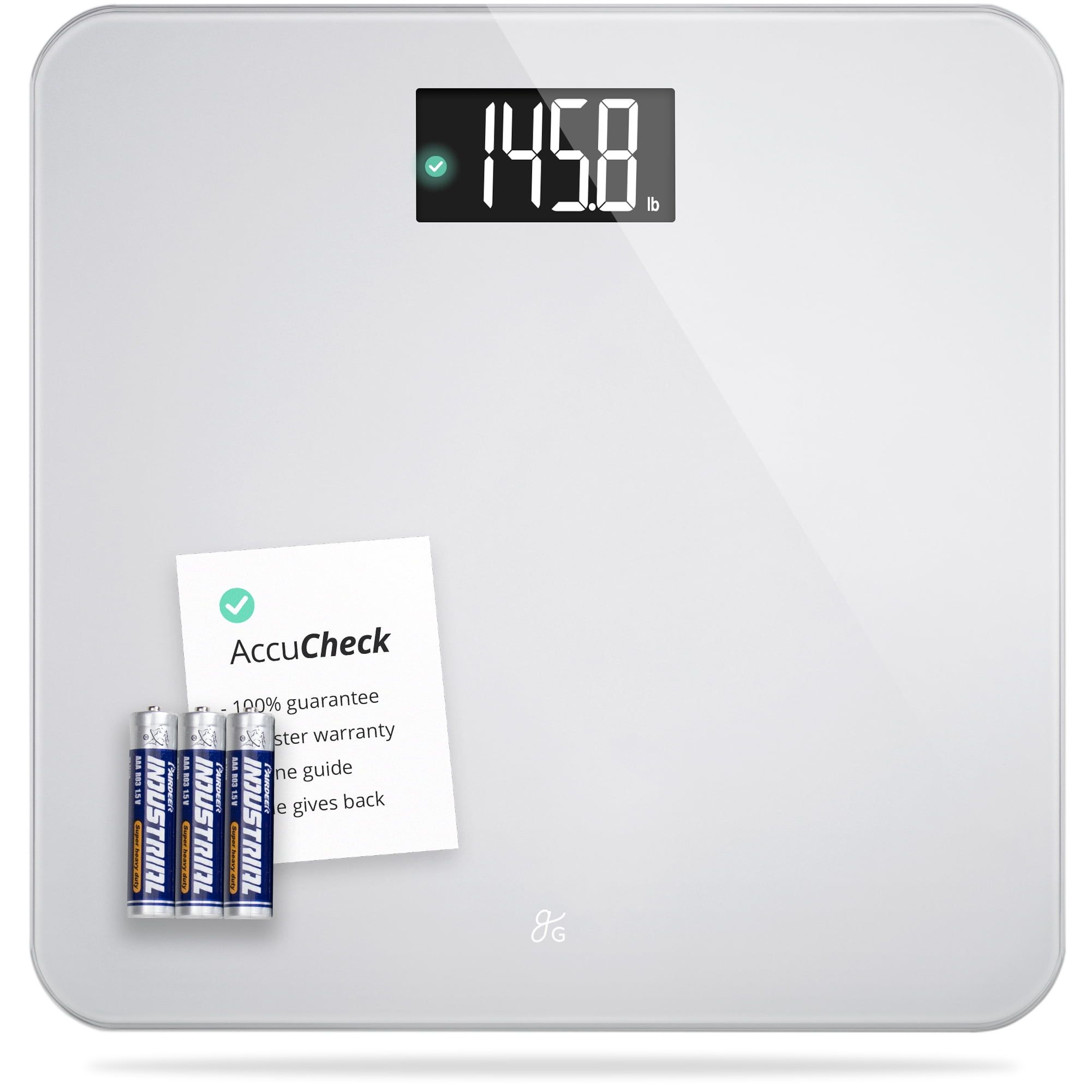 AccuCheck Gray Digital Body Weight Scale with LCD Screen