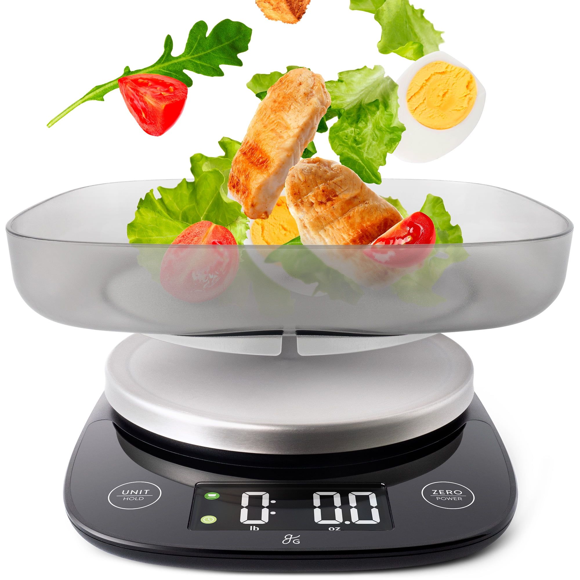 Greater Goods Stainless Steel Digital Kitchen Scale with Bowl