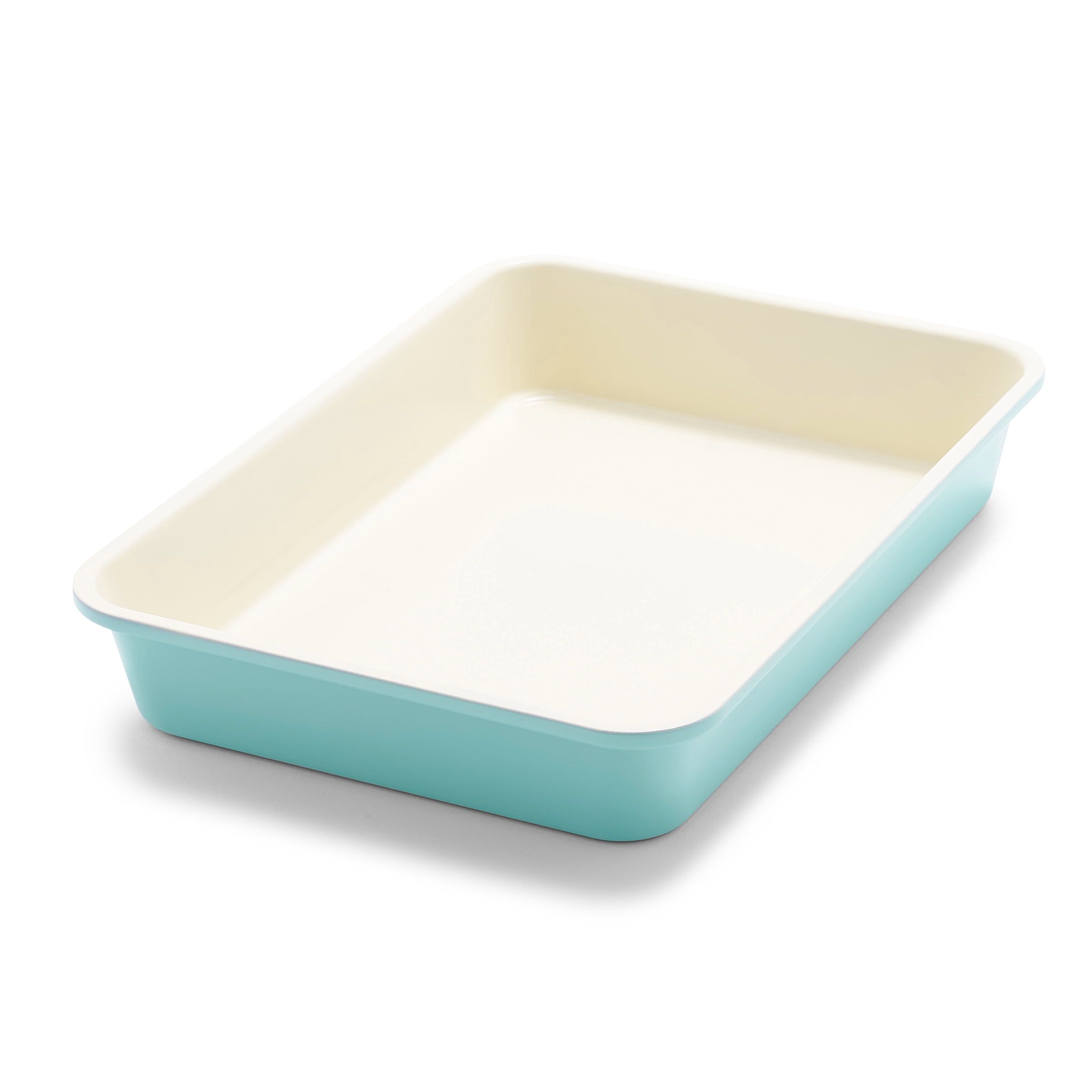 Turquoise Rectangular Non-Stick Aluminum Cake Pan