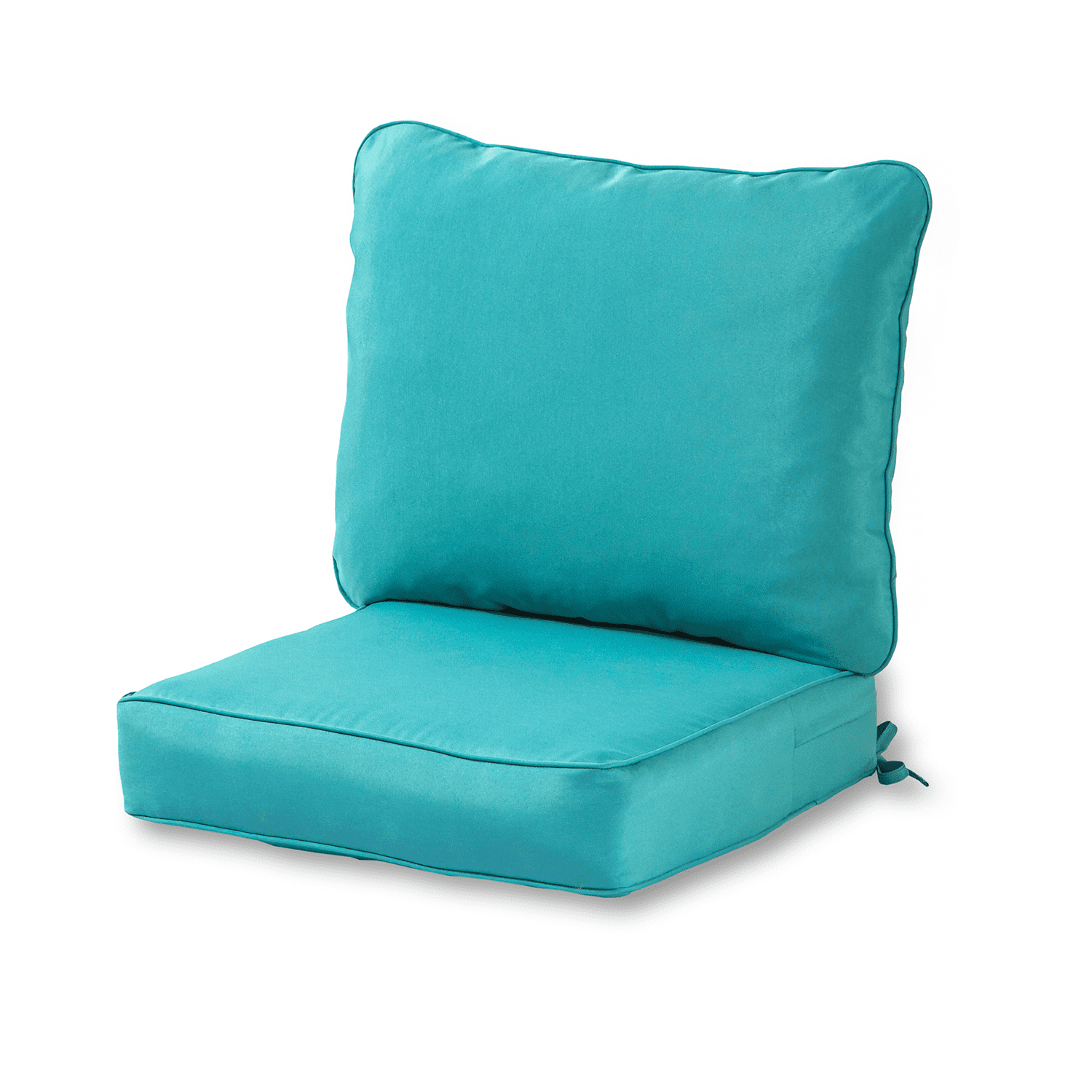 Teal Polyester Deep Seat Cushion Set for Outdoor Chairs