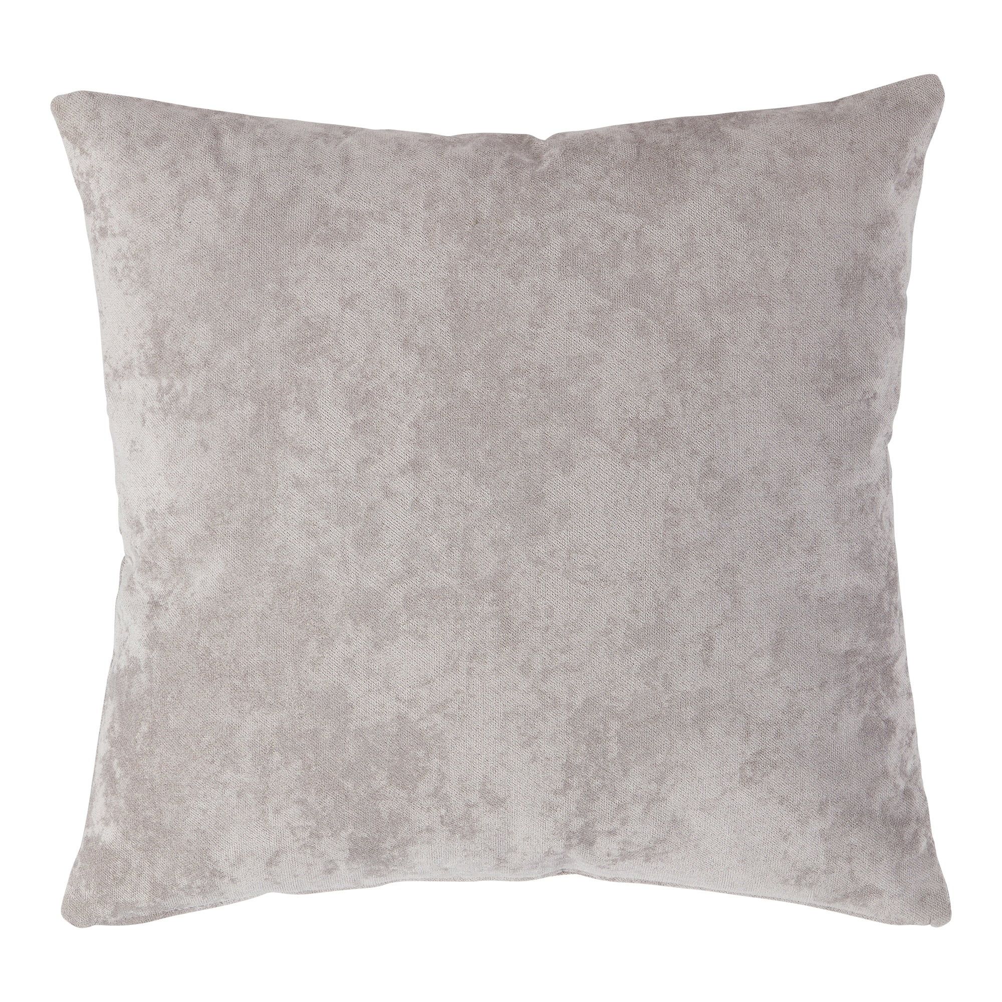 Ash Gray 24" Square Velvet Throw Pillow Cover