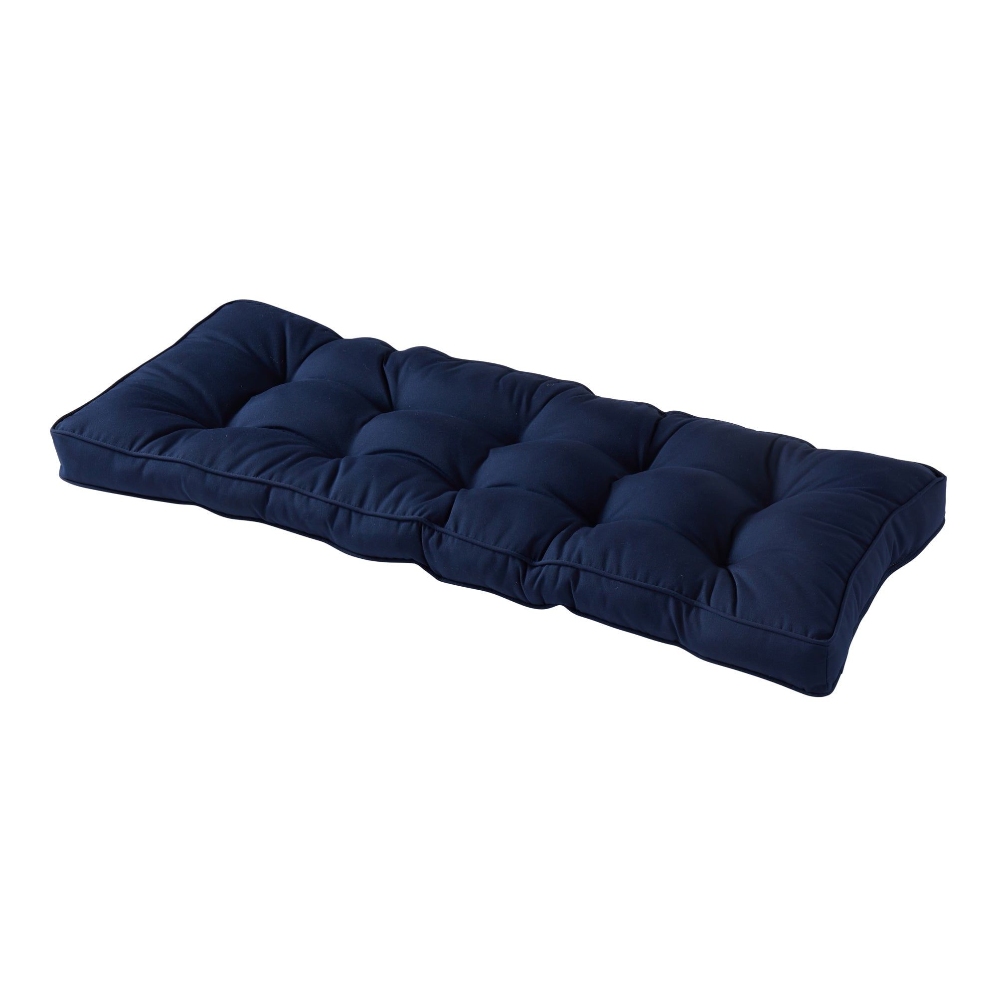Canvas Navy 51 x 18 Inch Outdoor Bench Cushion with Polyester Fill