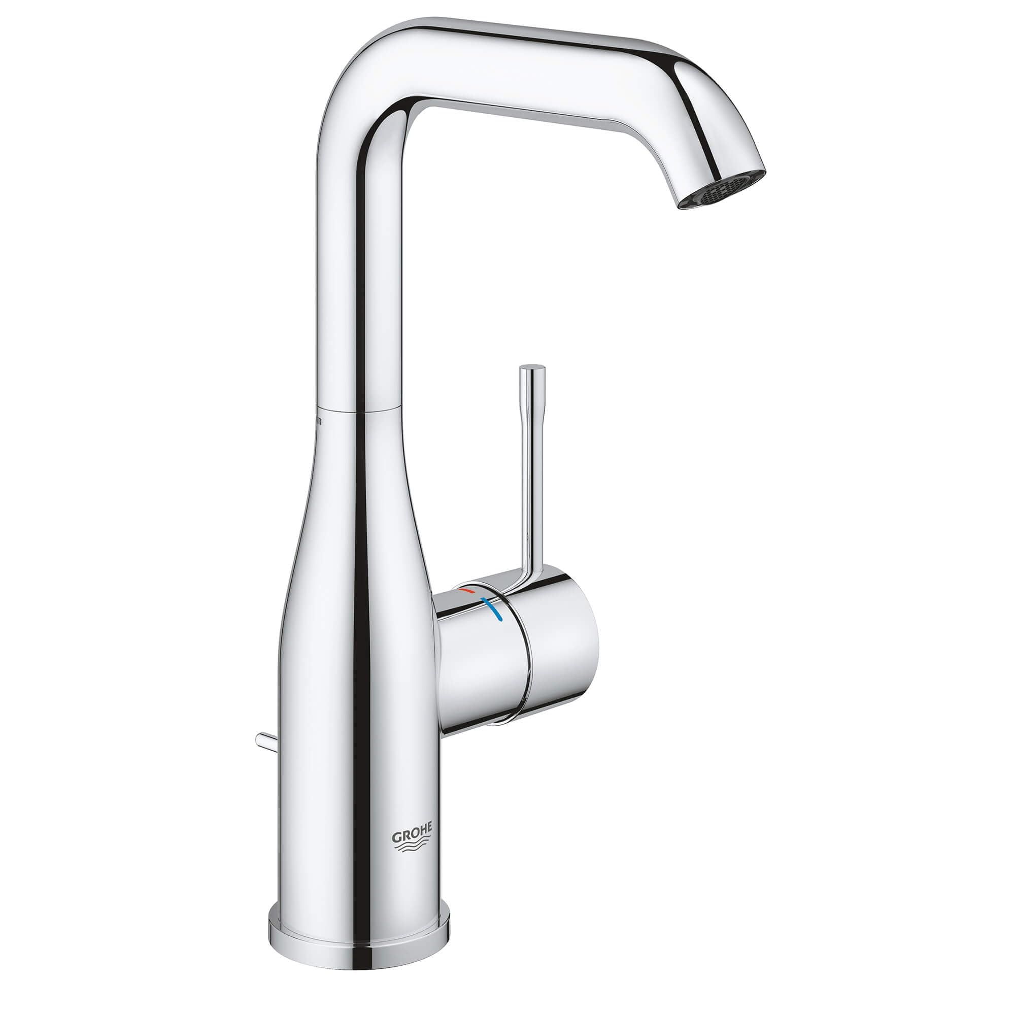 Chrome Modern Single Hole Vessel Bathroom Faucet