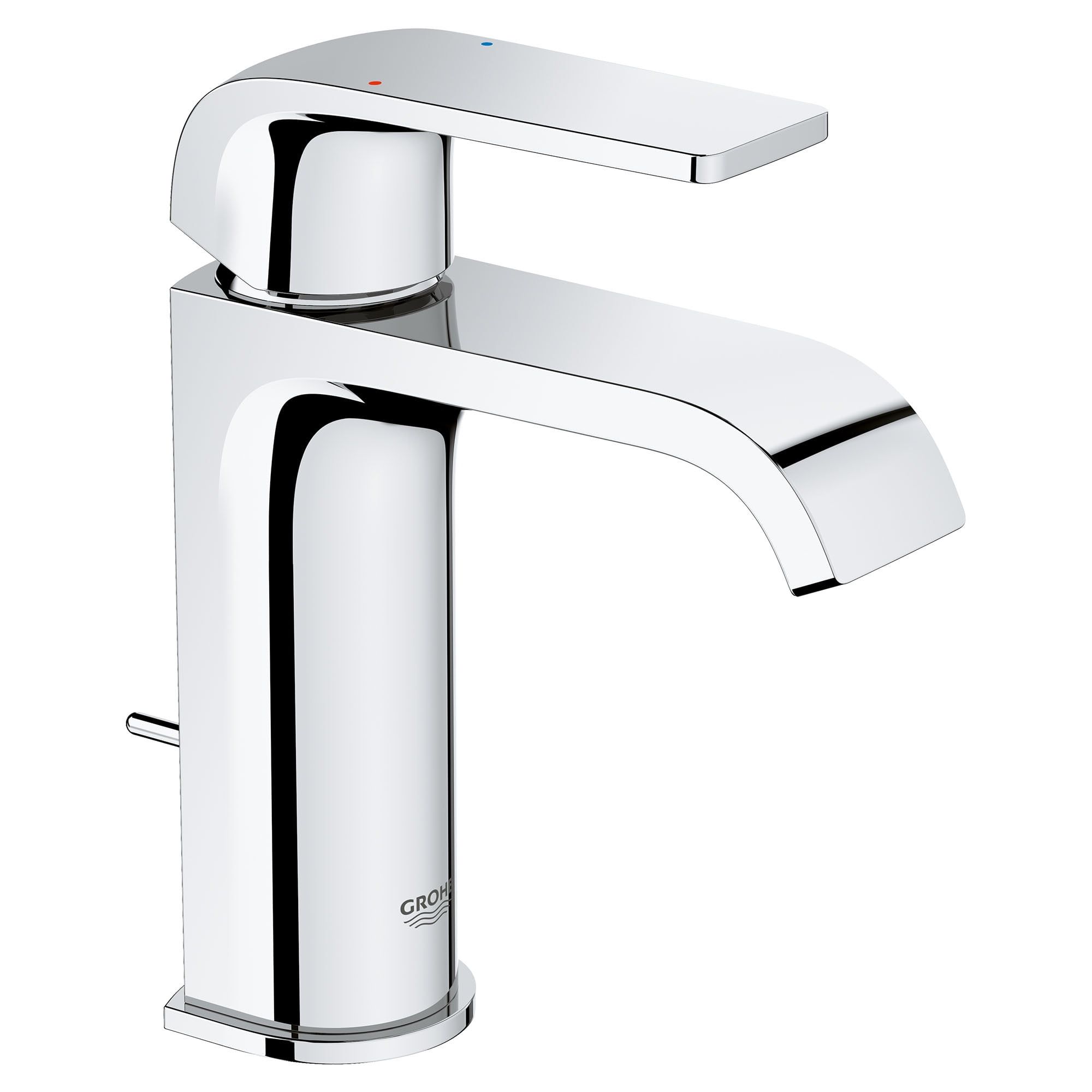 Sleek Transitional Chrome Single Hole Bathroom Faucet