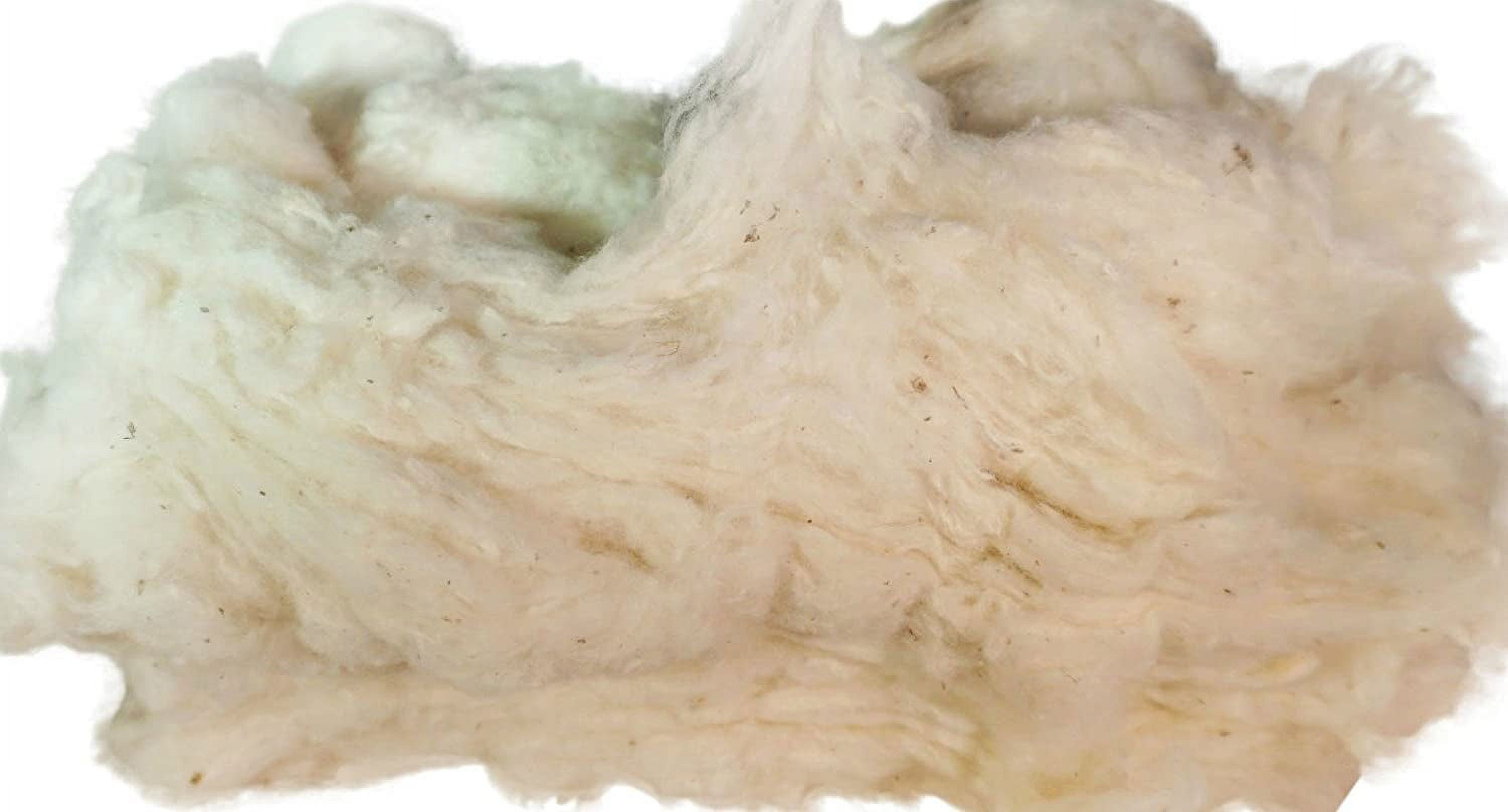 Natural Raw Cotton Stuffing for Crafts and Bedding, 3 lbs