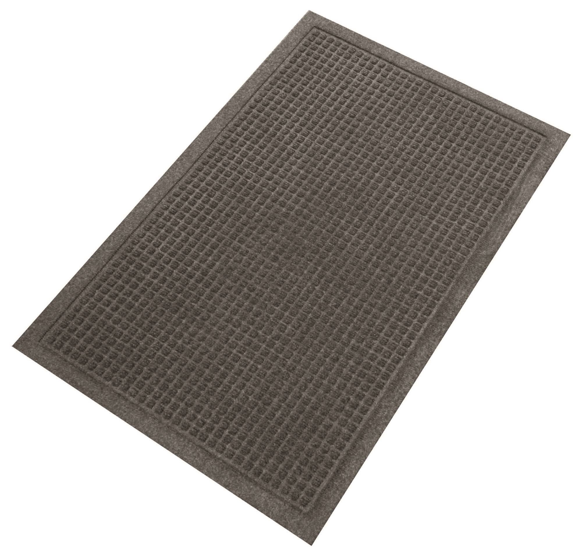 EcoGuard Charcoal Recycled Rubber Outdoor Wiper Mat, 36" x 60"