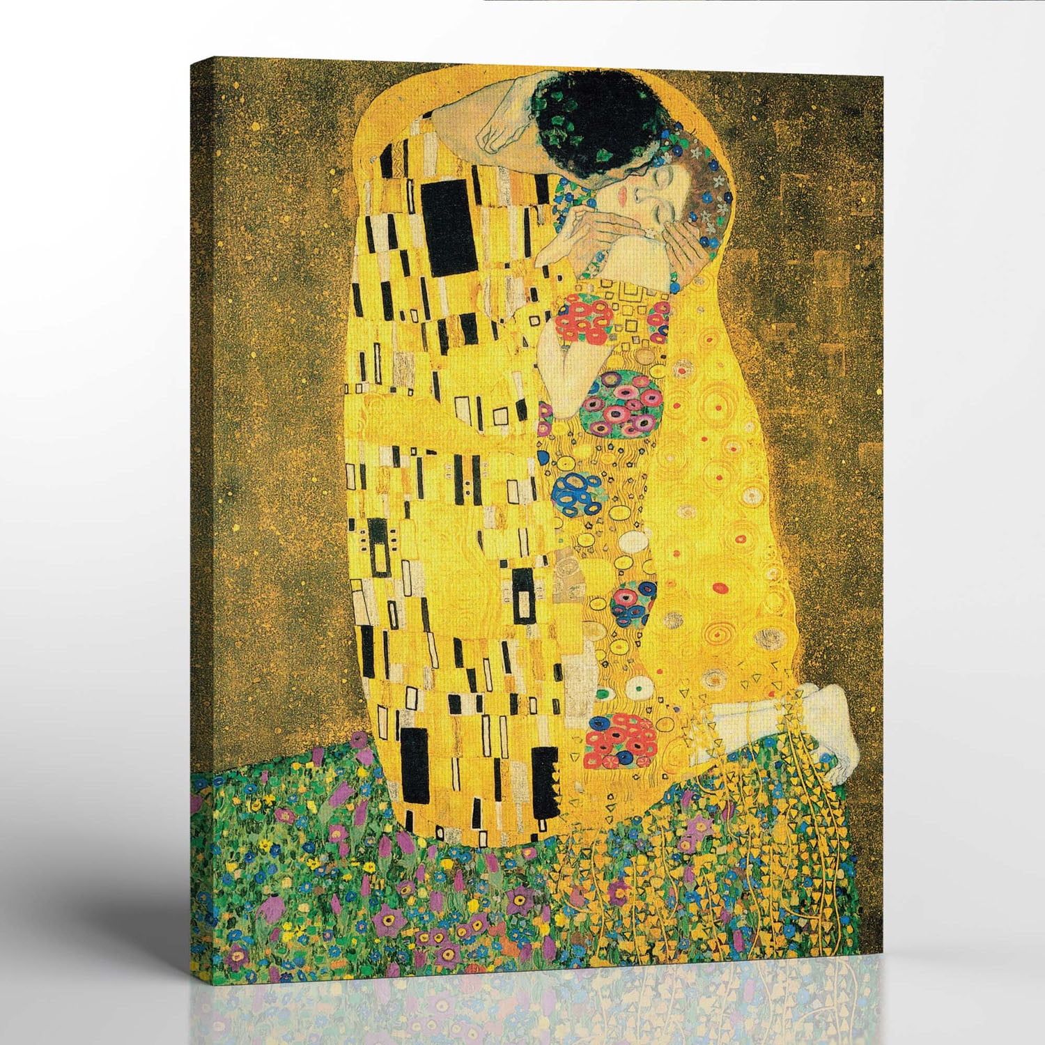 Gustav Klimt The Kiss 16x20 Gold Canvas Print