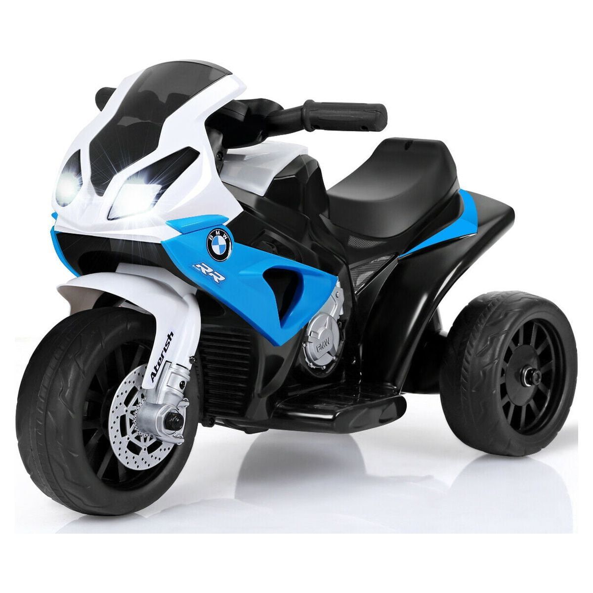 Blue 6V Kids Ride-On Motorcycle with Music and Lights