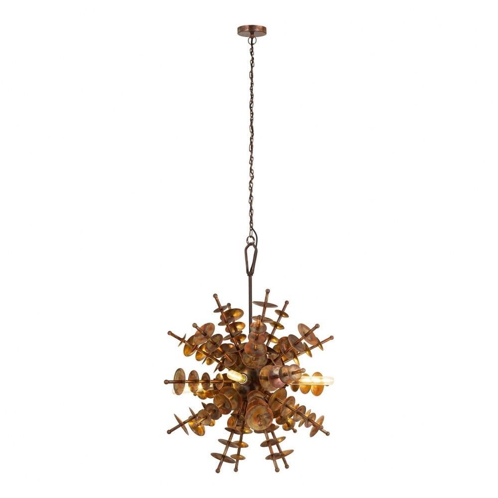 Sigma Autumn Brass 4-Light Starburst Pendant