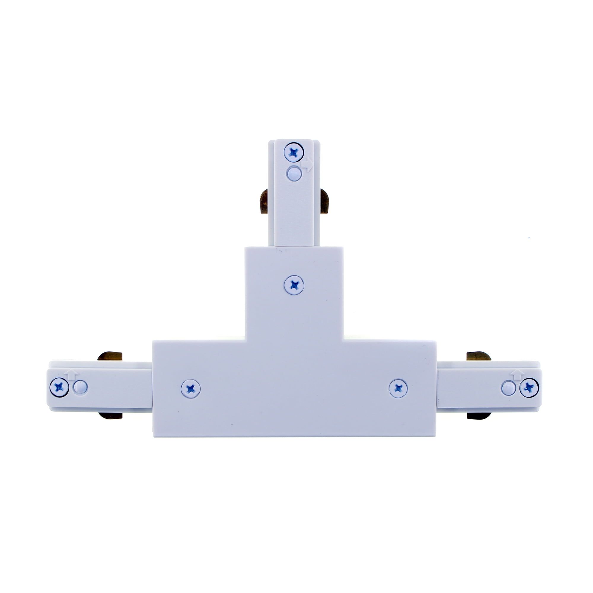 White Polycarbonate Right T-Connector for Track Lighting