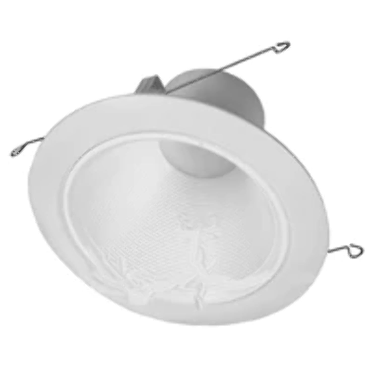 White Aluminum 6" LED Recessed Light Retrofit Trim