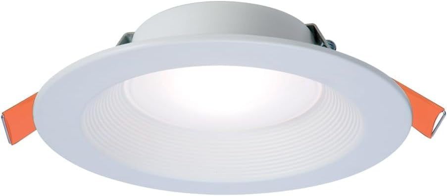 White 6-Inch LED Recessed Light with Dimmable Retrofit Trim