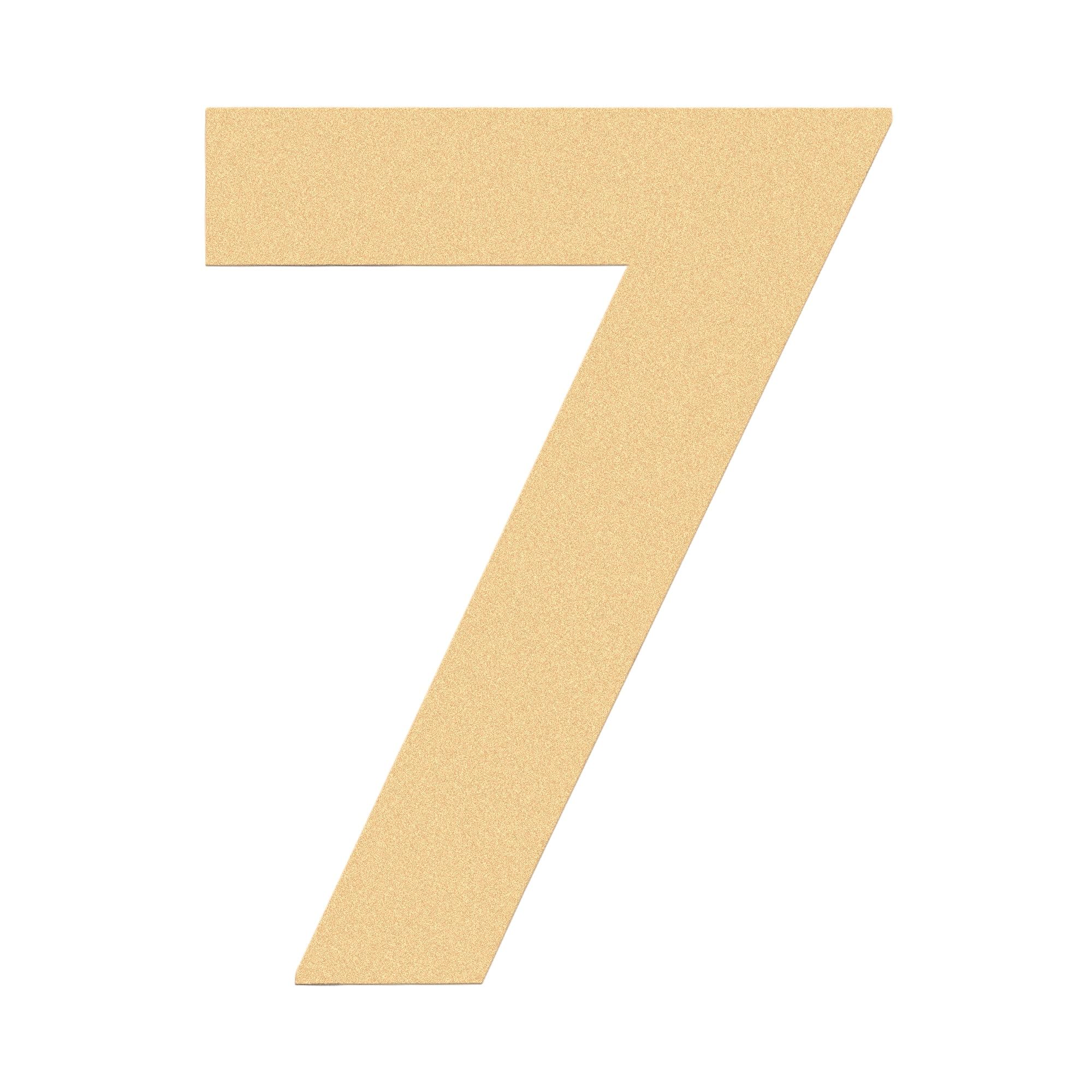 Golden 5-Inch Floating Metal House Number Sticker