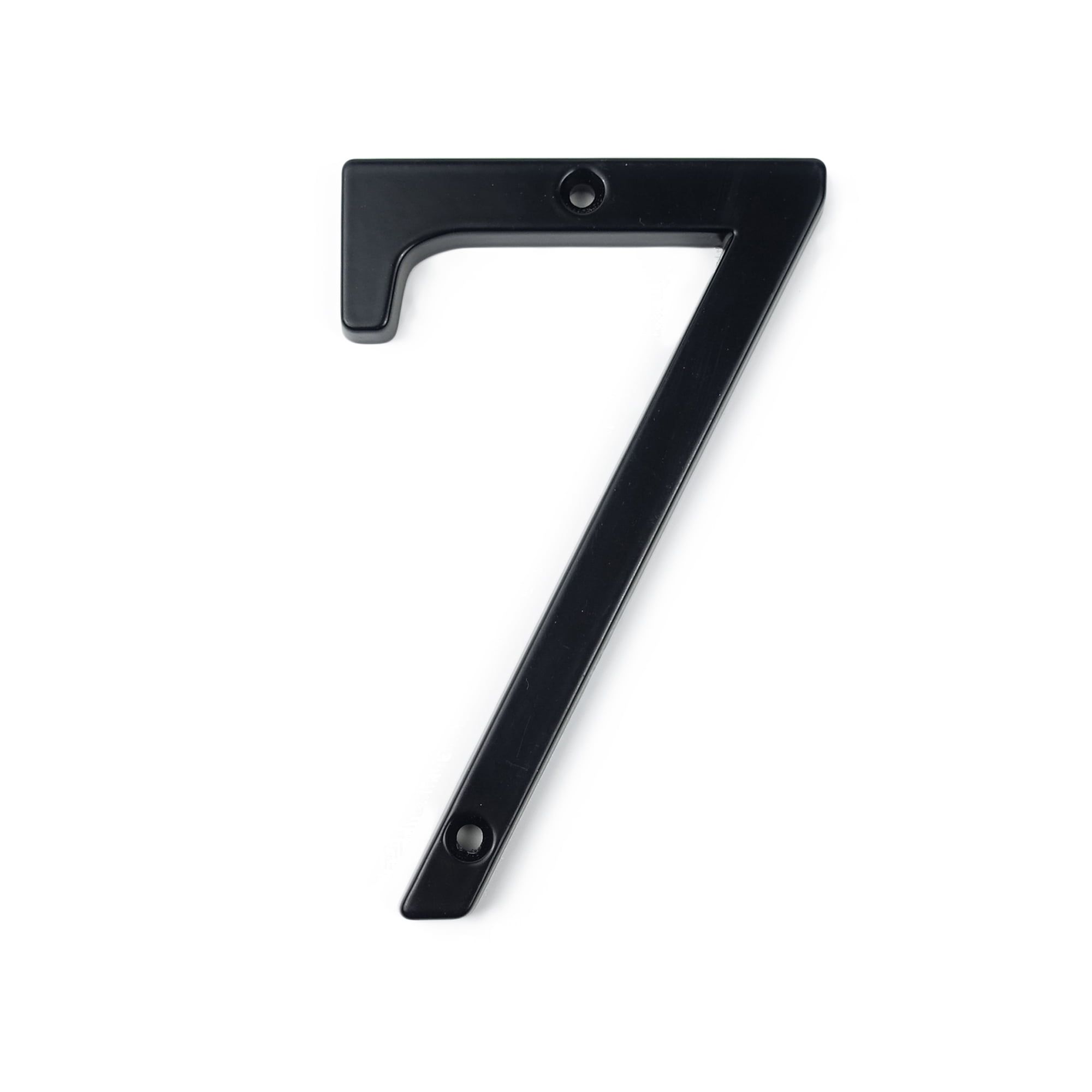 4-Inch Black Zinc Alloy Modern House Number 7