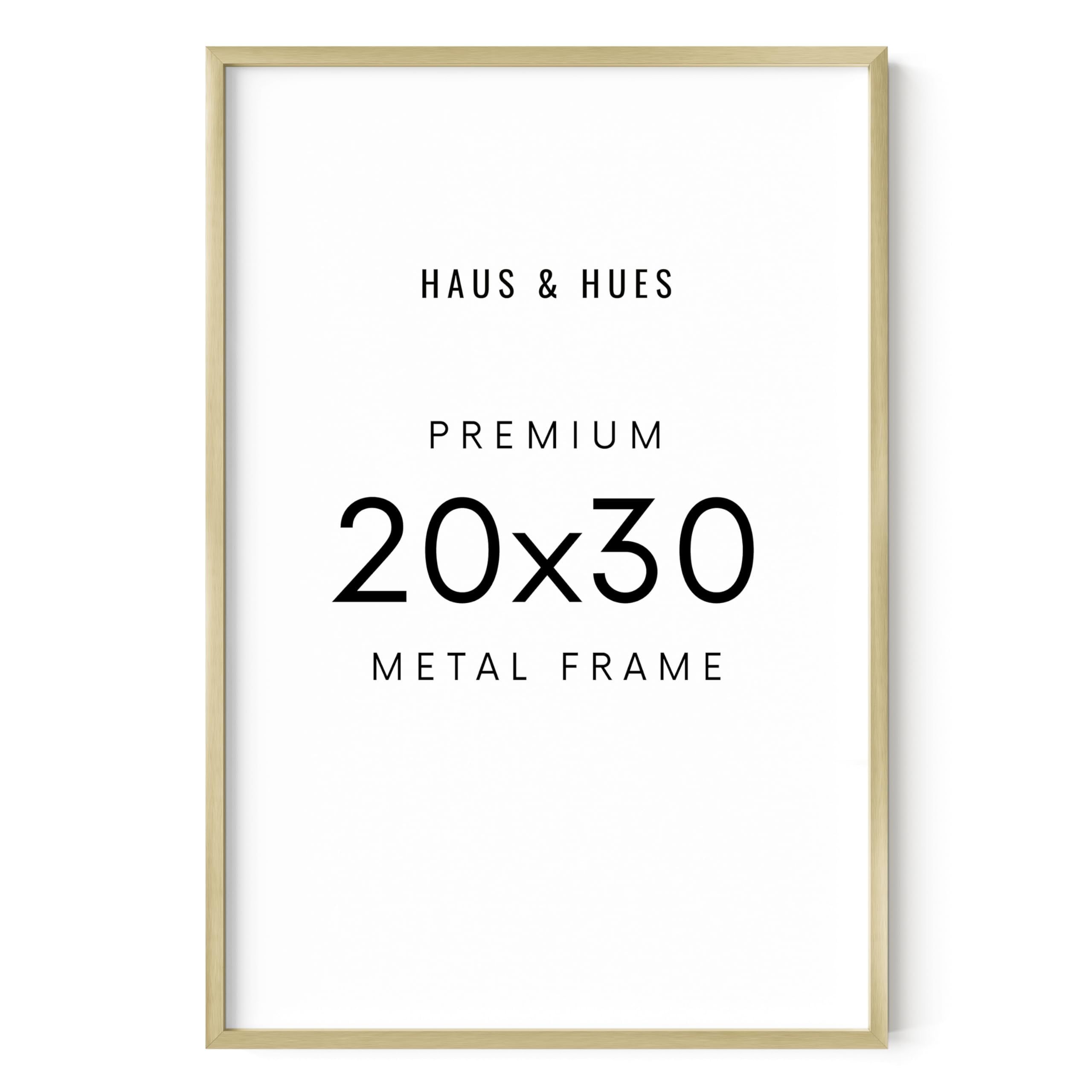 Gold Aluminum 20x30 Metal Picture Frame with Plexiglass