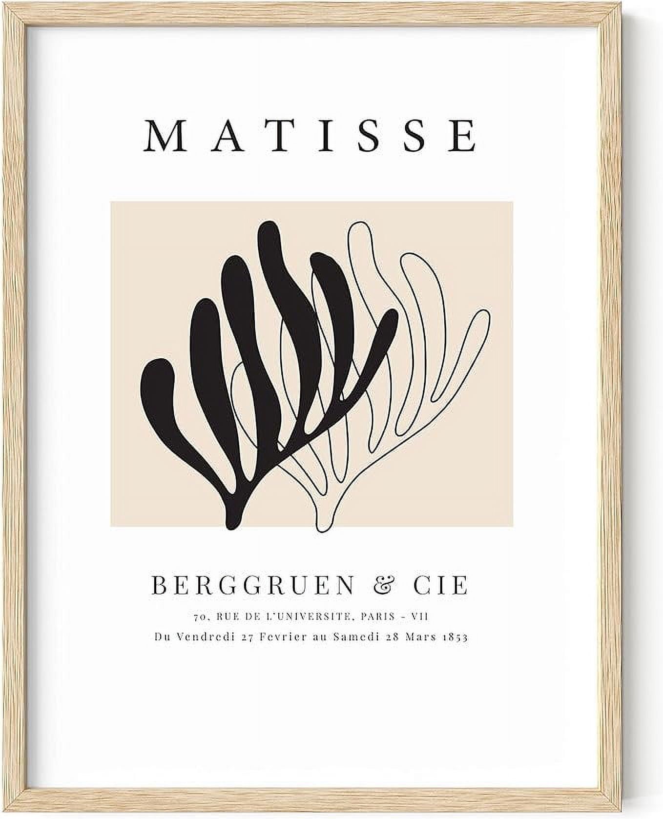 Henri Matisse 12x16 Beige Framed Abstract Leaf Print