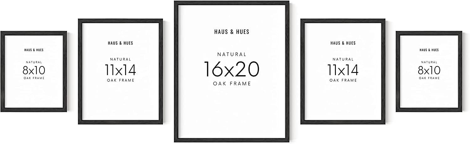 York Black Oak Framed Wall Print Set