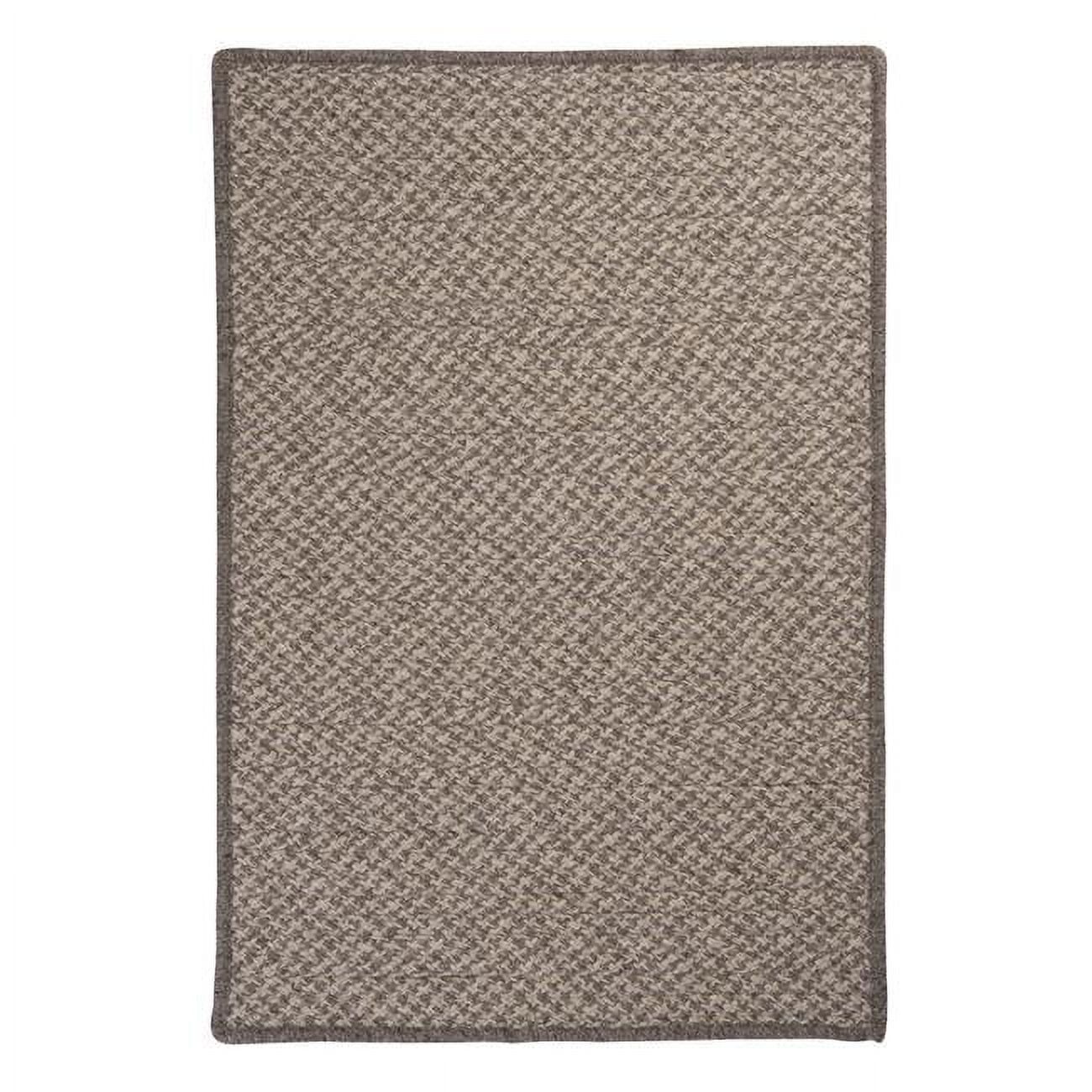 Multicolor Braided Houndstooth Wool 5' x 7' Reversible Rug