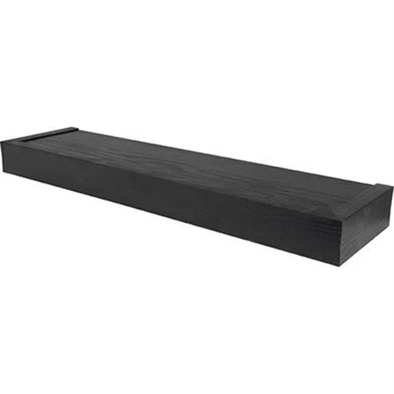 Black 24" Modern Floating Wall Shelf