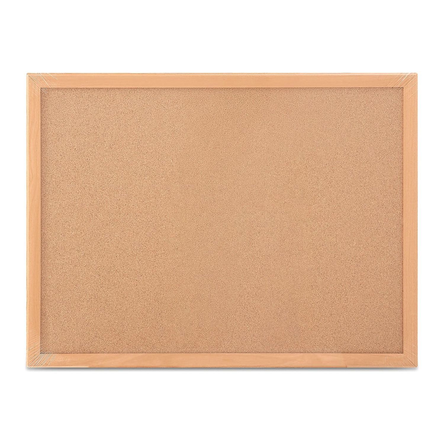 Compact Oak Frame Cork Bulletin Board 2'W x 1.5'H