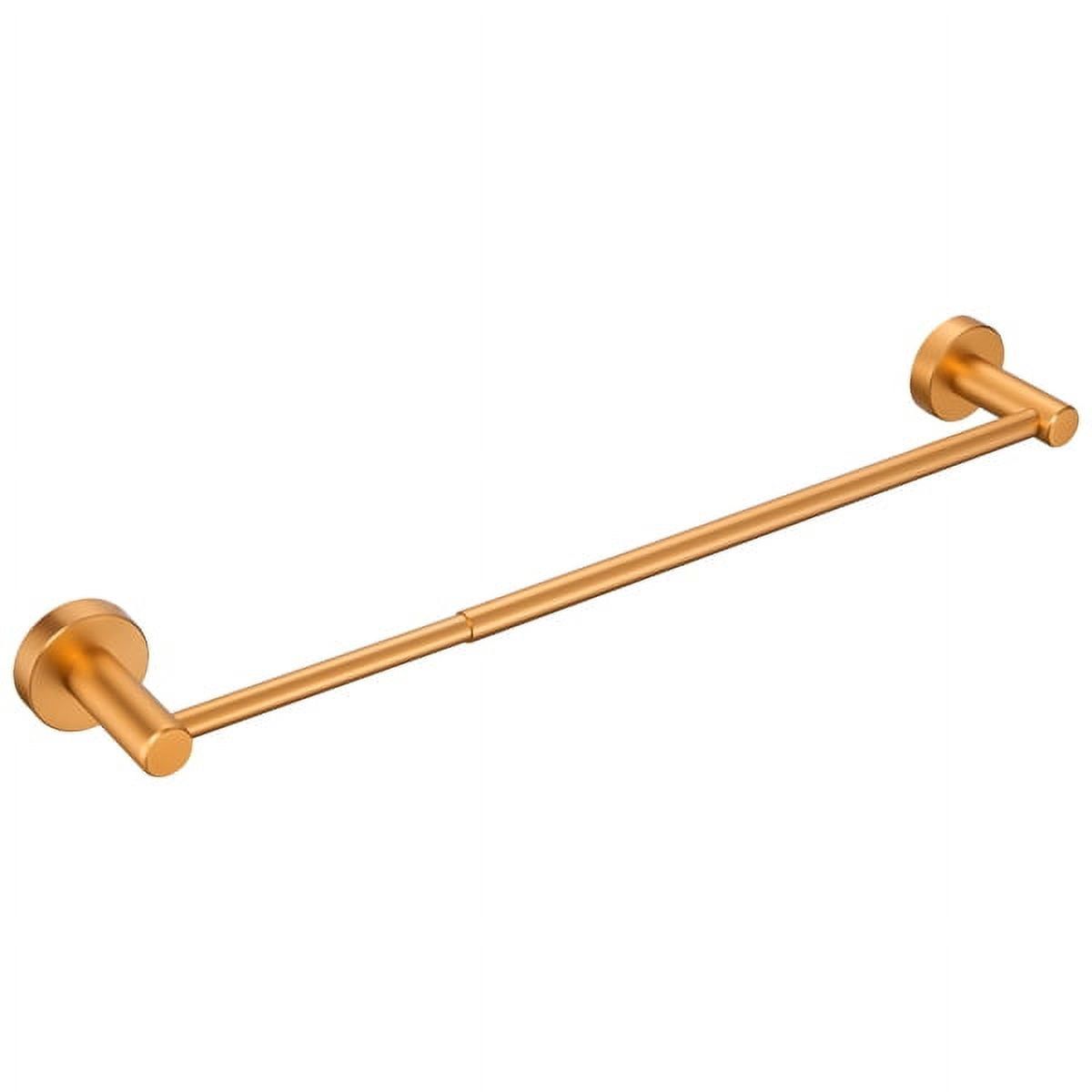 Adjustable Brushed Gold Aluminum Wall Mounted Towel Bar