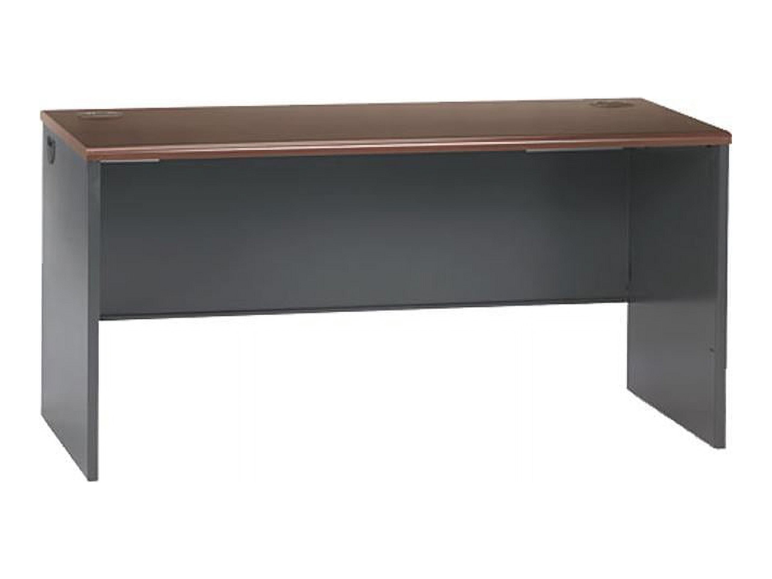 Urban Gray Modular Desk with Drawer and Filing Cabinet