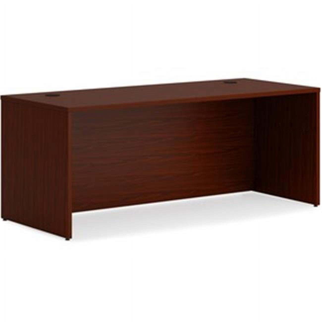 Contemporary 72" Mahogany Laminate Office Desk with Cable Management