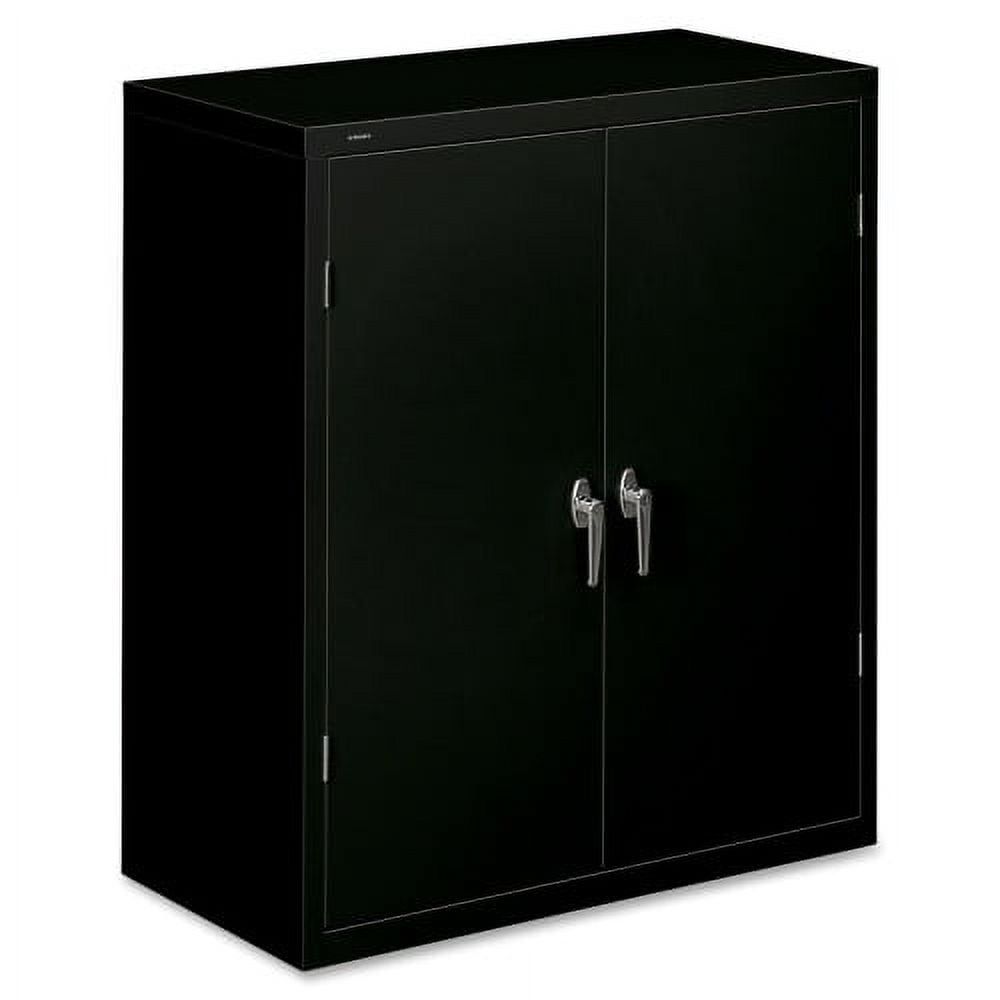 Black Steel Lockable Office Cabinet with Adjustable Shelving