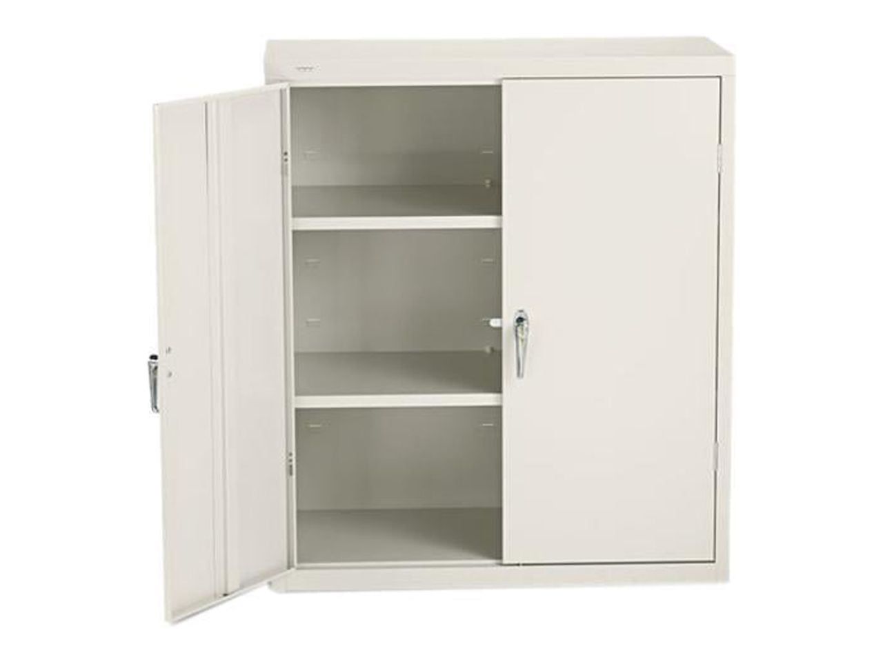 Putty Freestanding Lockable Office Cabinet with Adjustable Shelving