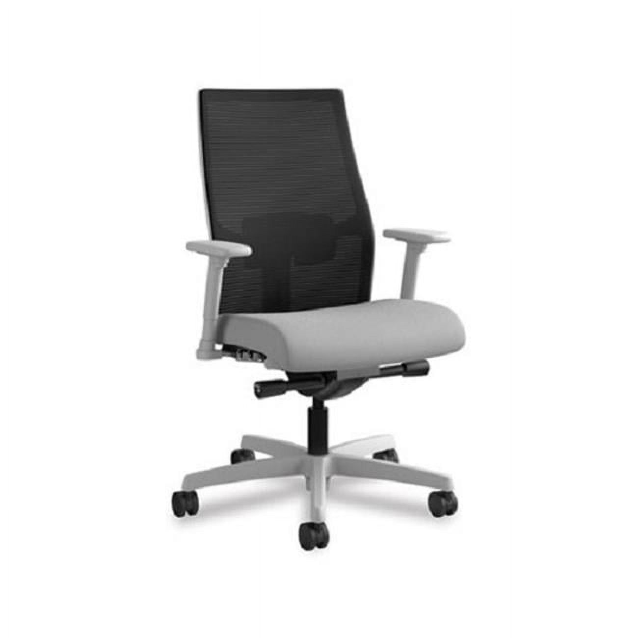 Ignition 2.0 Black & Titanium Mid-Back Mesh Task Chair with Adjustable Arms