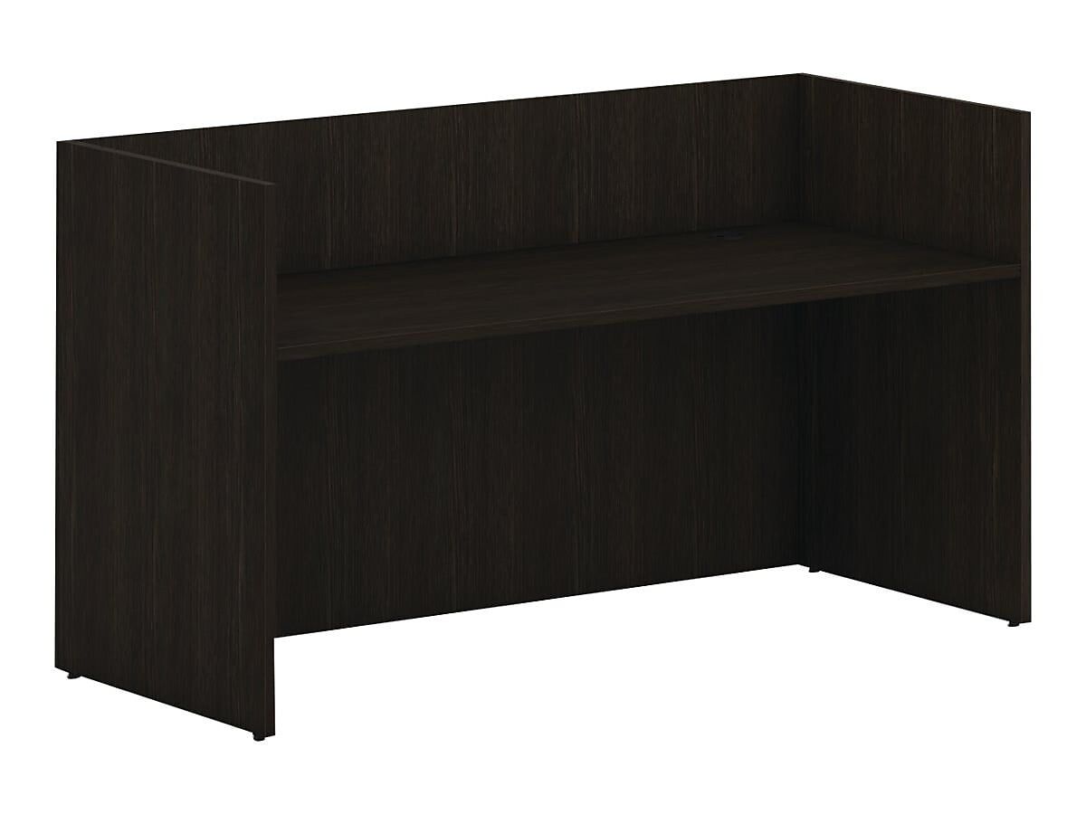 Java Oak 72" Reception Desk with Drawer