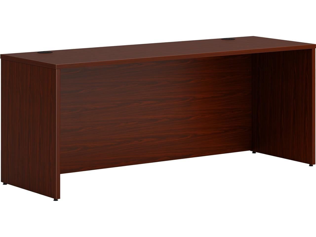 Traditional Mahogany 72" Credenza Desk with Filing Cabinet