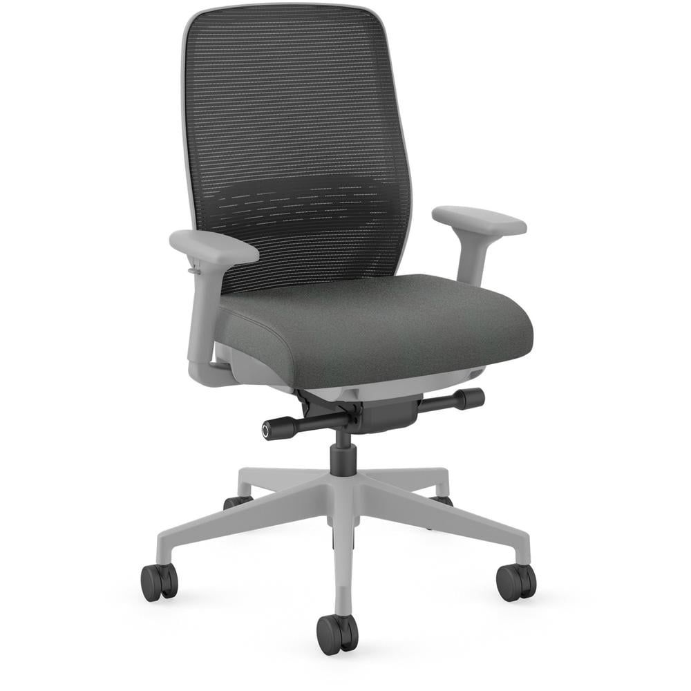 Titanium Frame Black Mesh Task Chair with Adjustable Arms