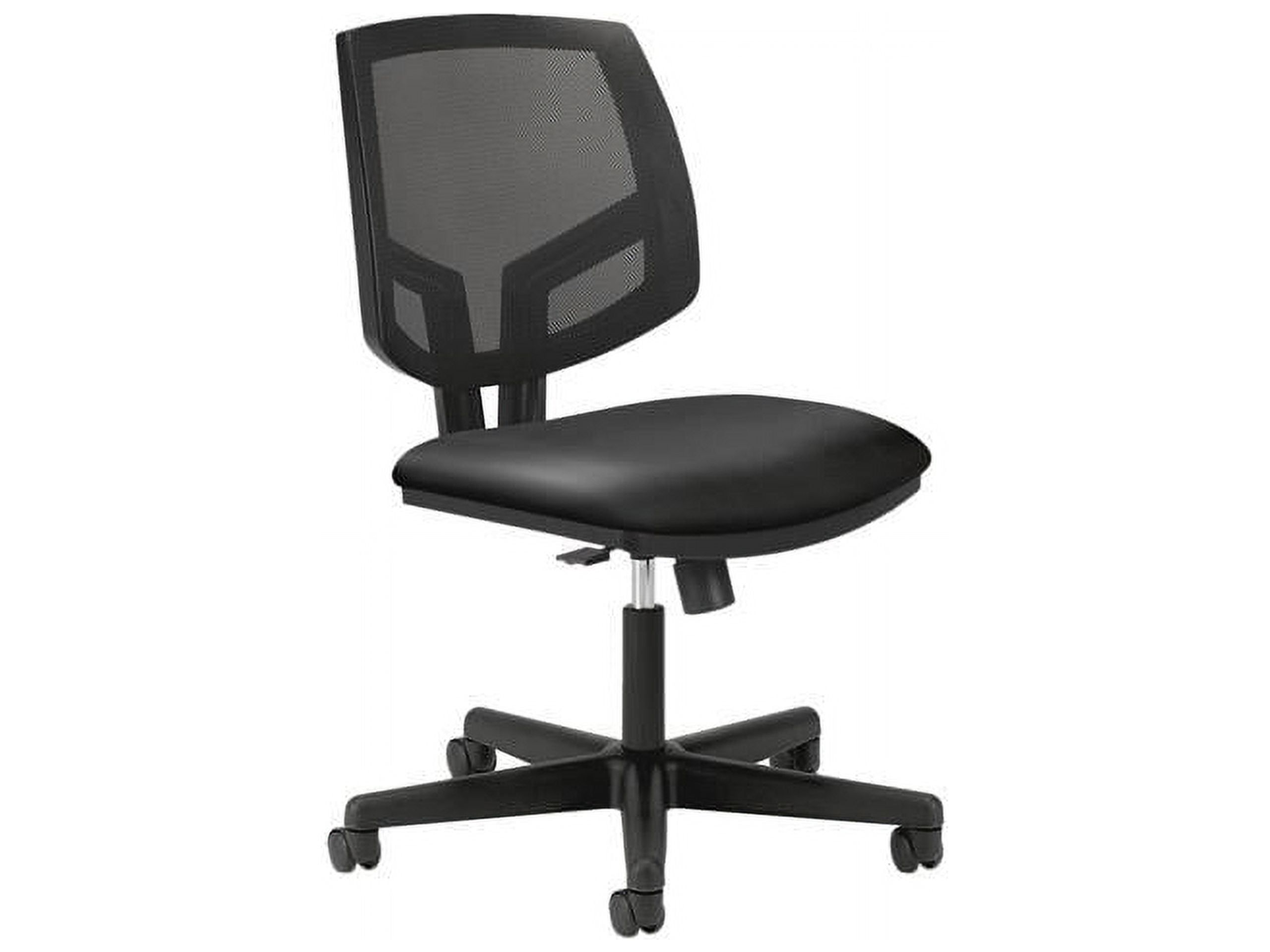 Black Mesh and Leather Adjustable Task Chair