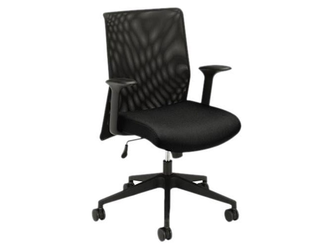 High-Back Black Mesh Fabric Swivel Task Chair