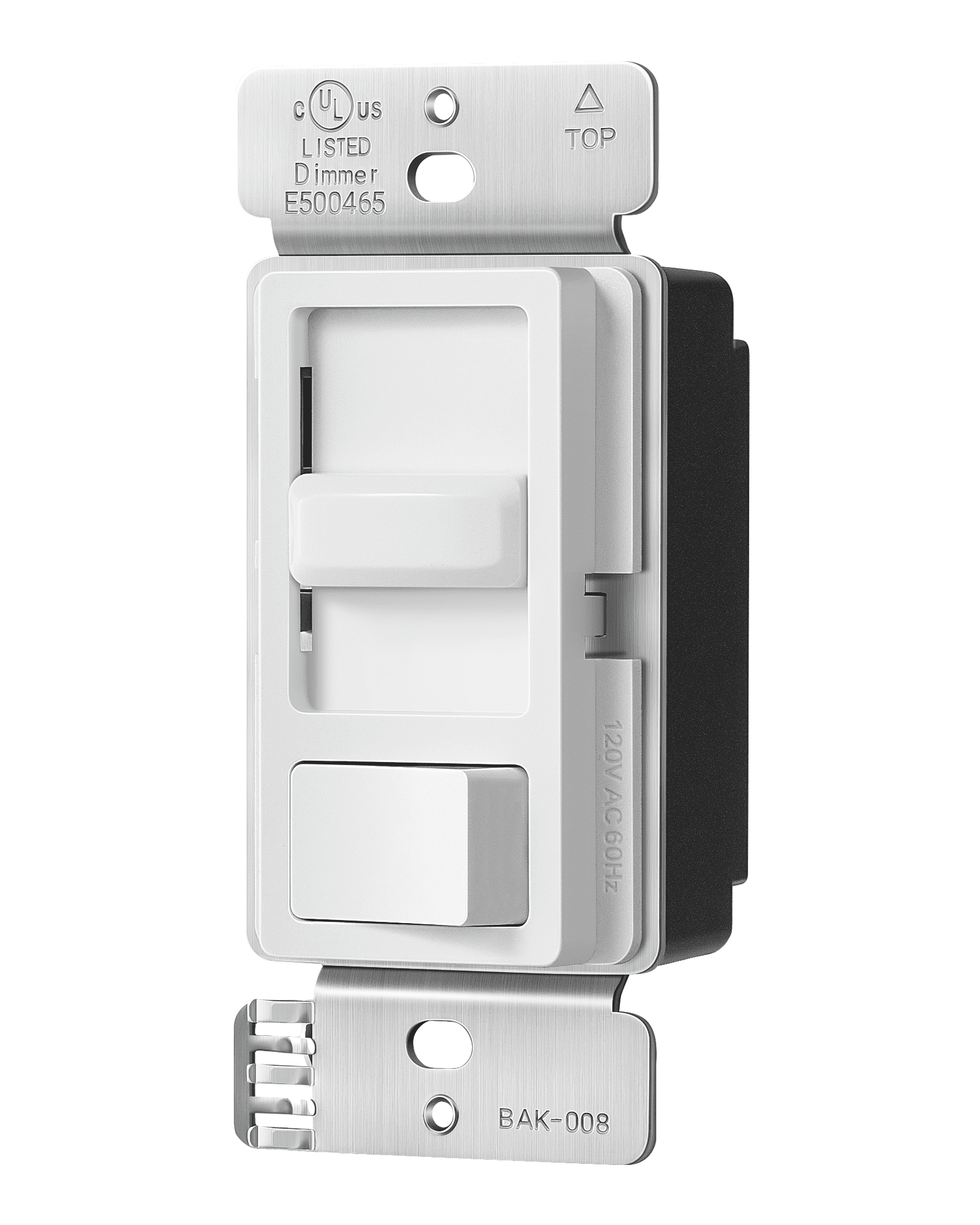 White Single-Pole or 3-Way Dimmer Light Switch