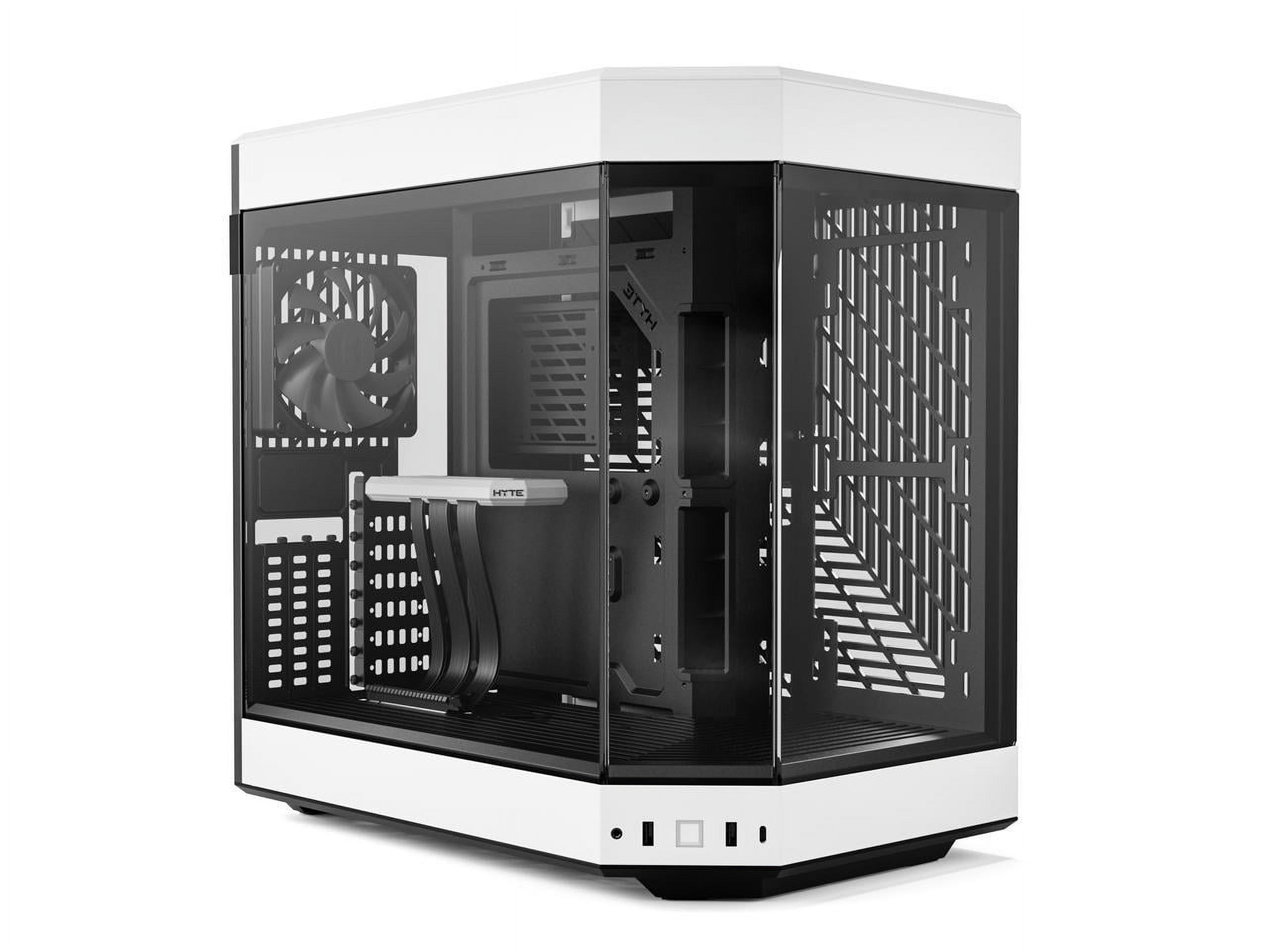 White Mid-Tower Gaming Case with Tempered Glass Panels