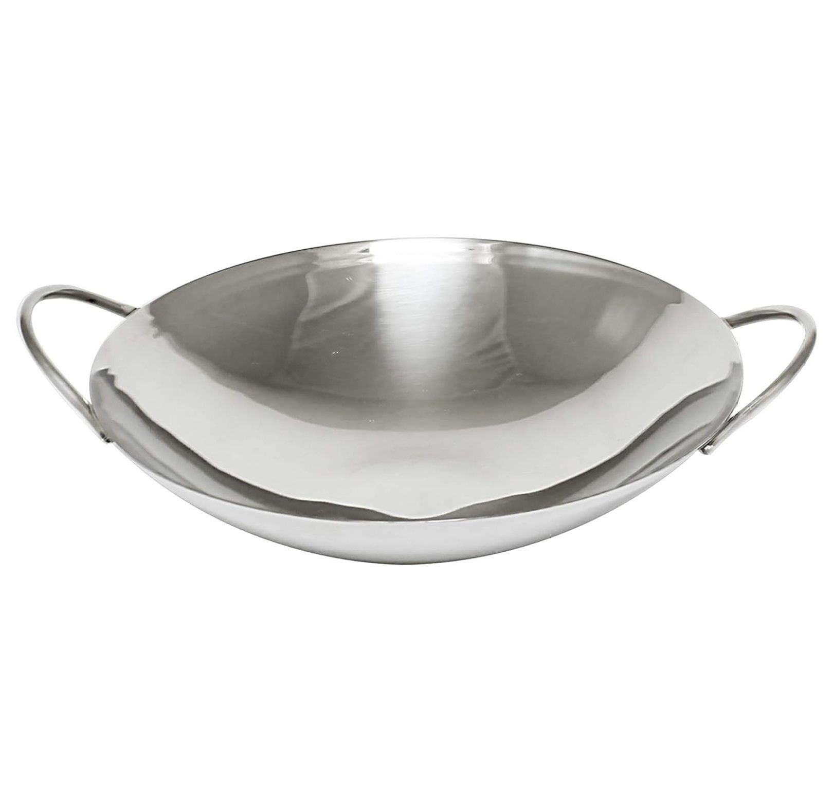 8-Inch Stainless Steel Wok with Dual Handles