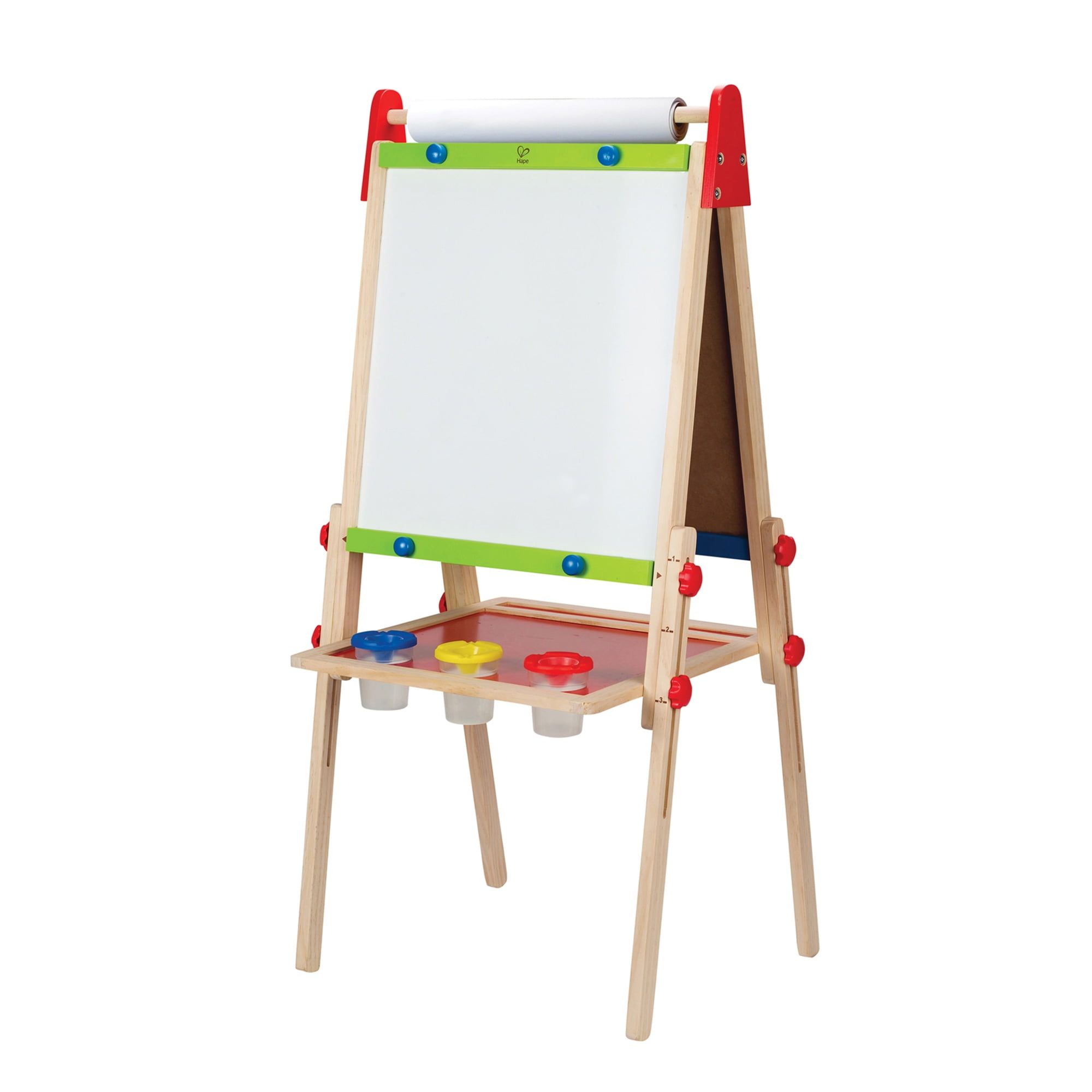 Adjustable Double-Sided Wooden Art Easel with Magnetic Whiteboard