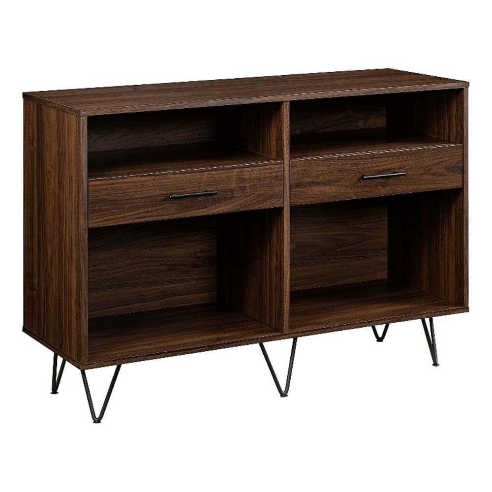 Dark Walnut Hairpin Leg 2-Drawer Wood Console